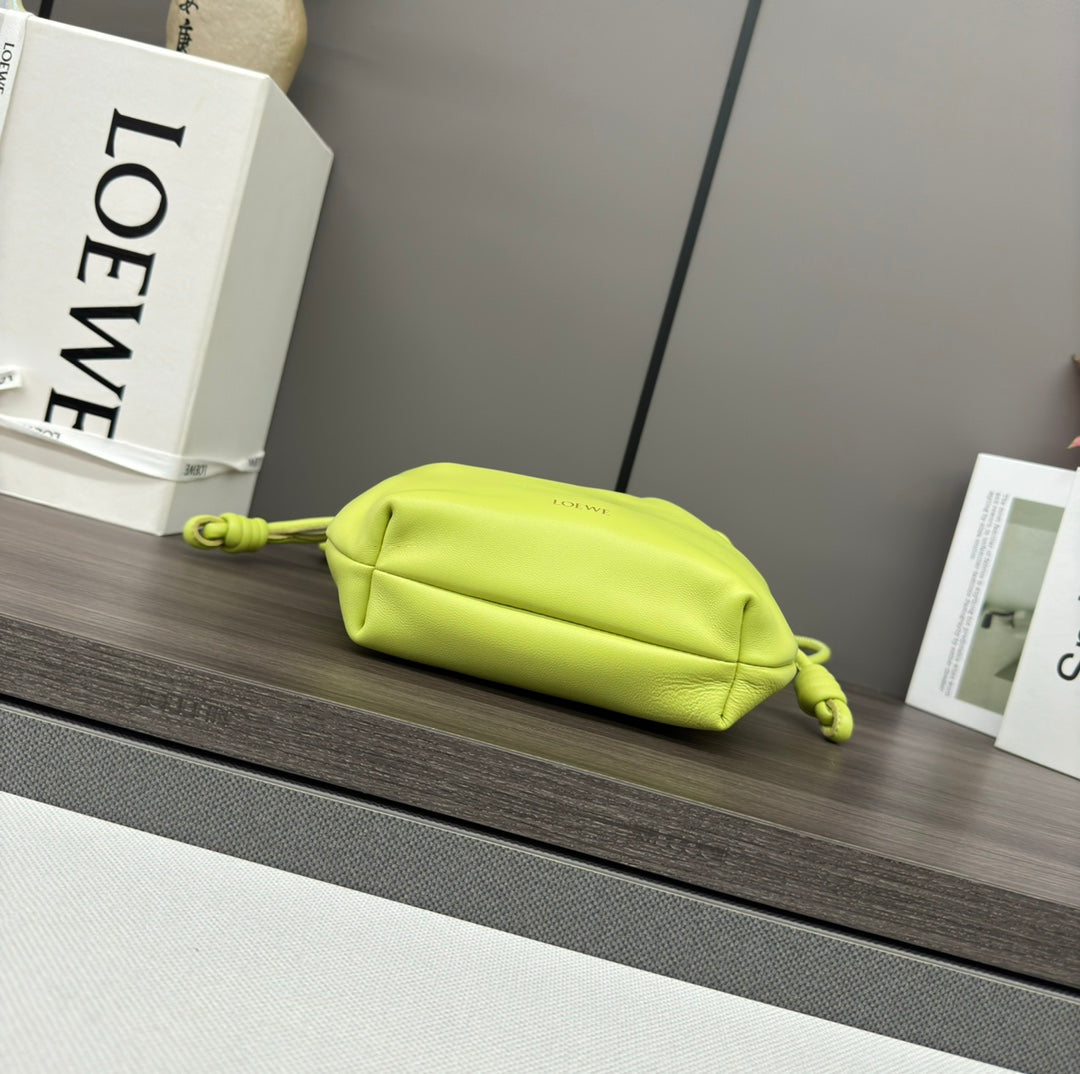Loewe Flamenco Purse 23 Lime Lambskin Ghw