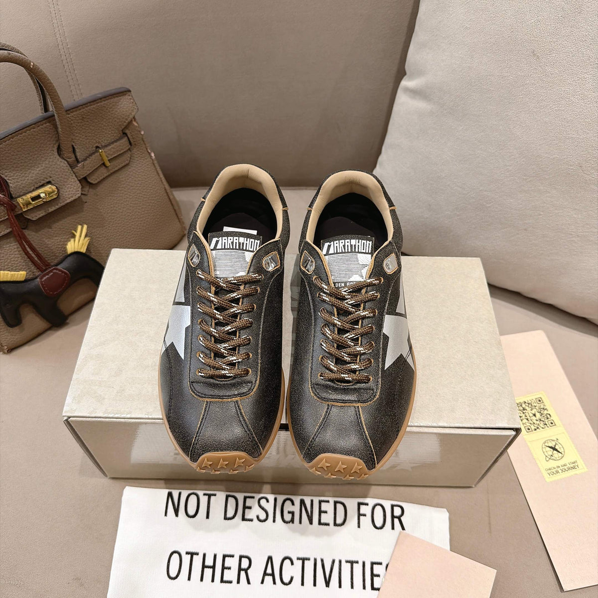 GGDB Sneakers Dark Brown Leather White Star 983563