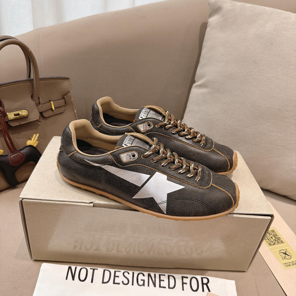 GGDB Sneakers Dark Brown Leather White Star 983563