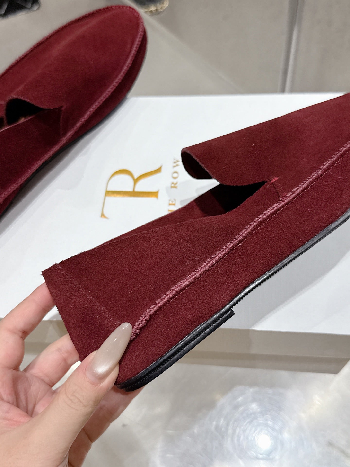 The Row Tyler Loafer Dar Red Suede 338394
