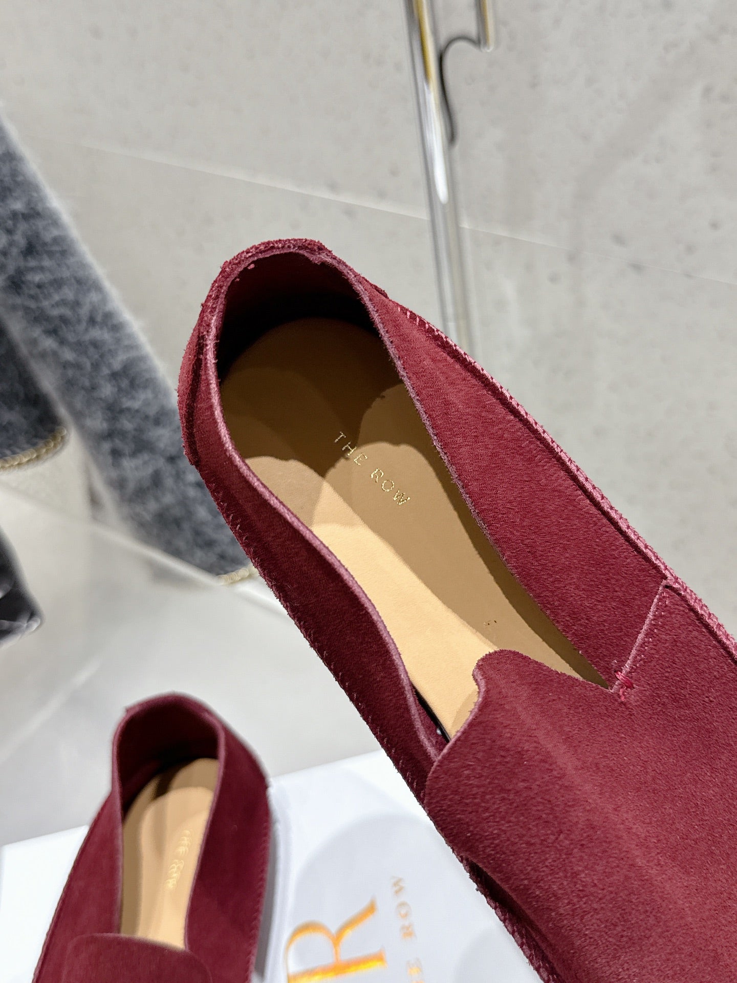 The Row Tyler Loafer Dar Red Suede 338394