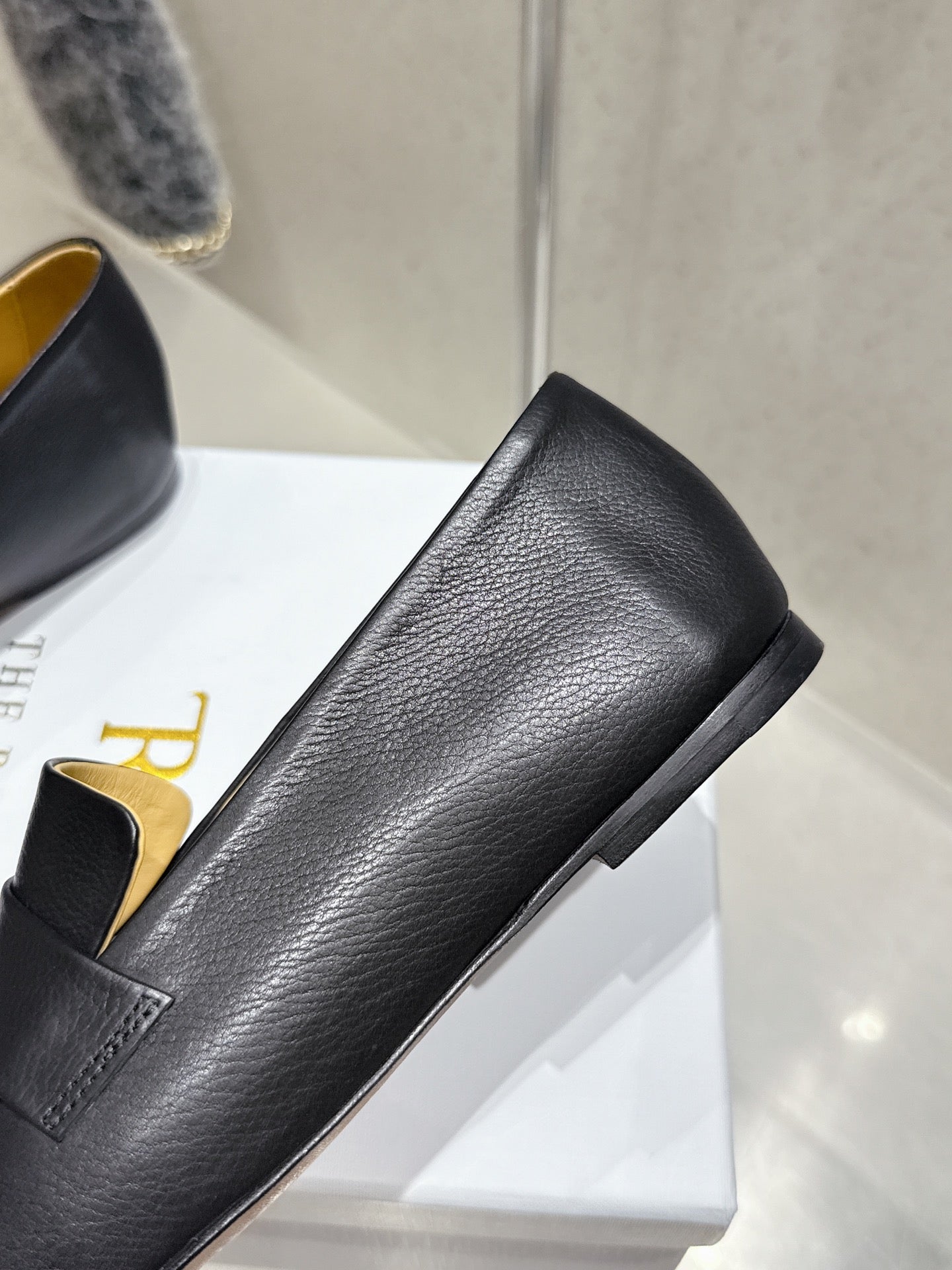 The Row Classic Loafer Black Leather 338398
