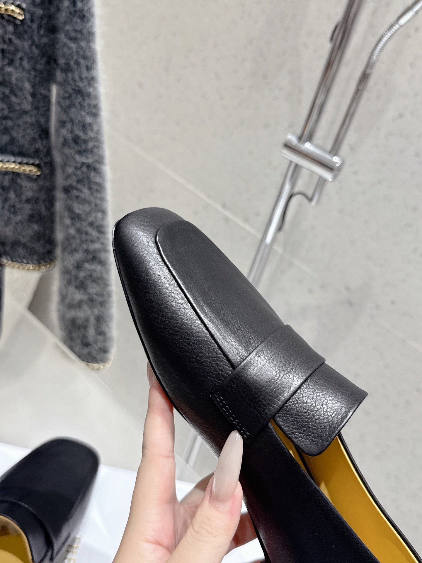 The Row Classic Loafer Black Leather 338398