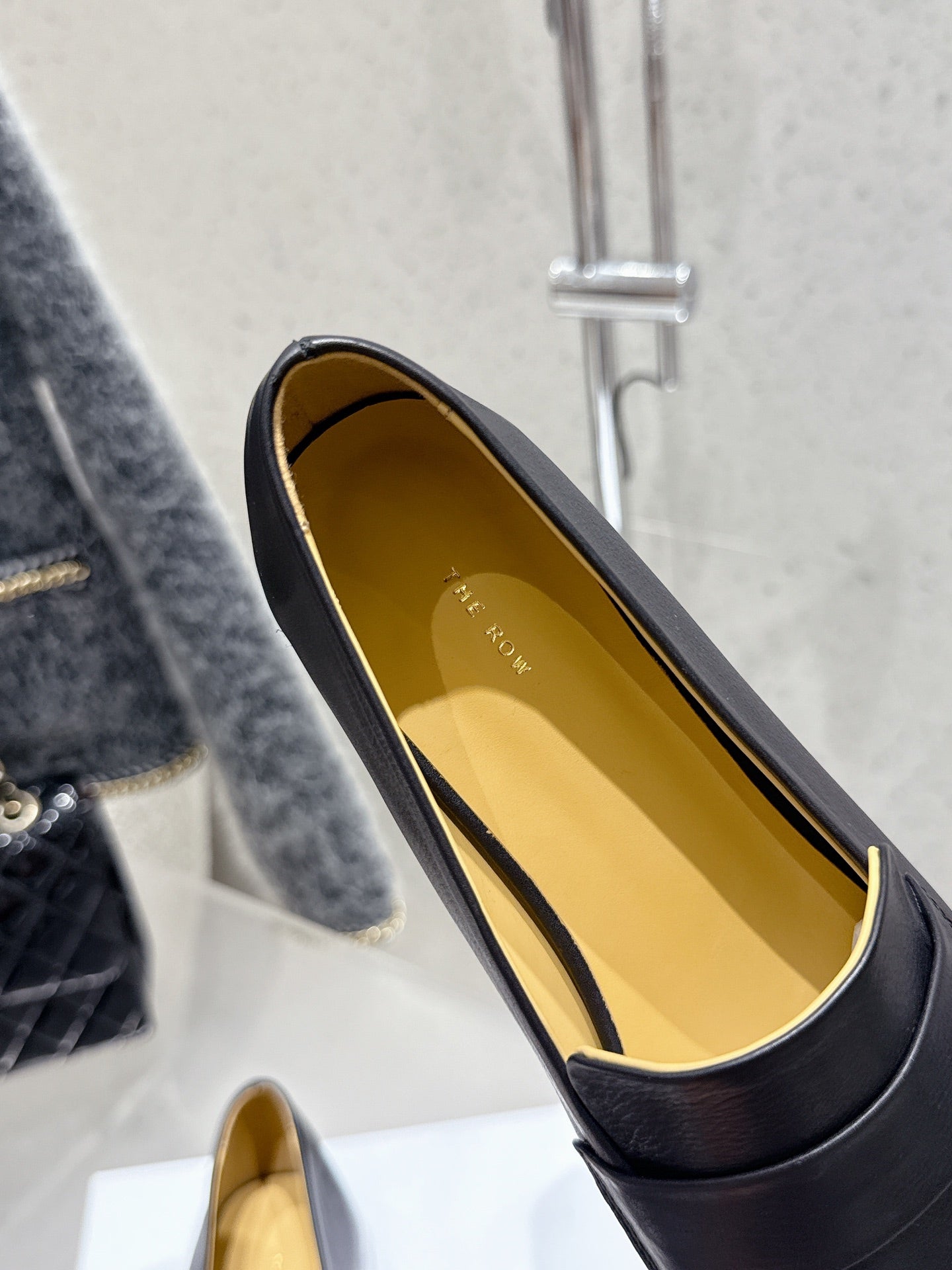 The Row Classic Loafer Black Leather 338398