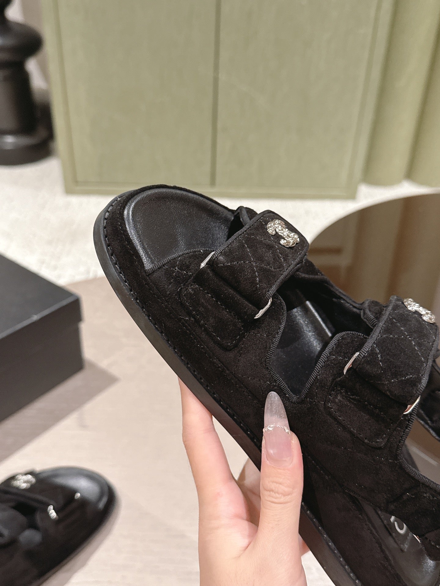 CC 26s Dad Sandal Black Suede 762928