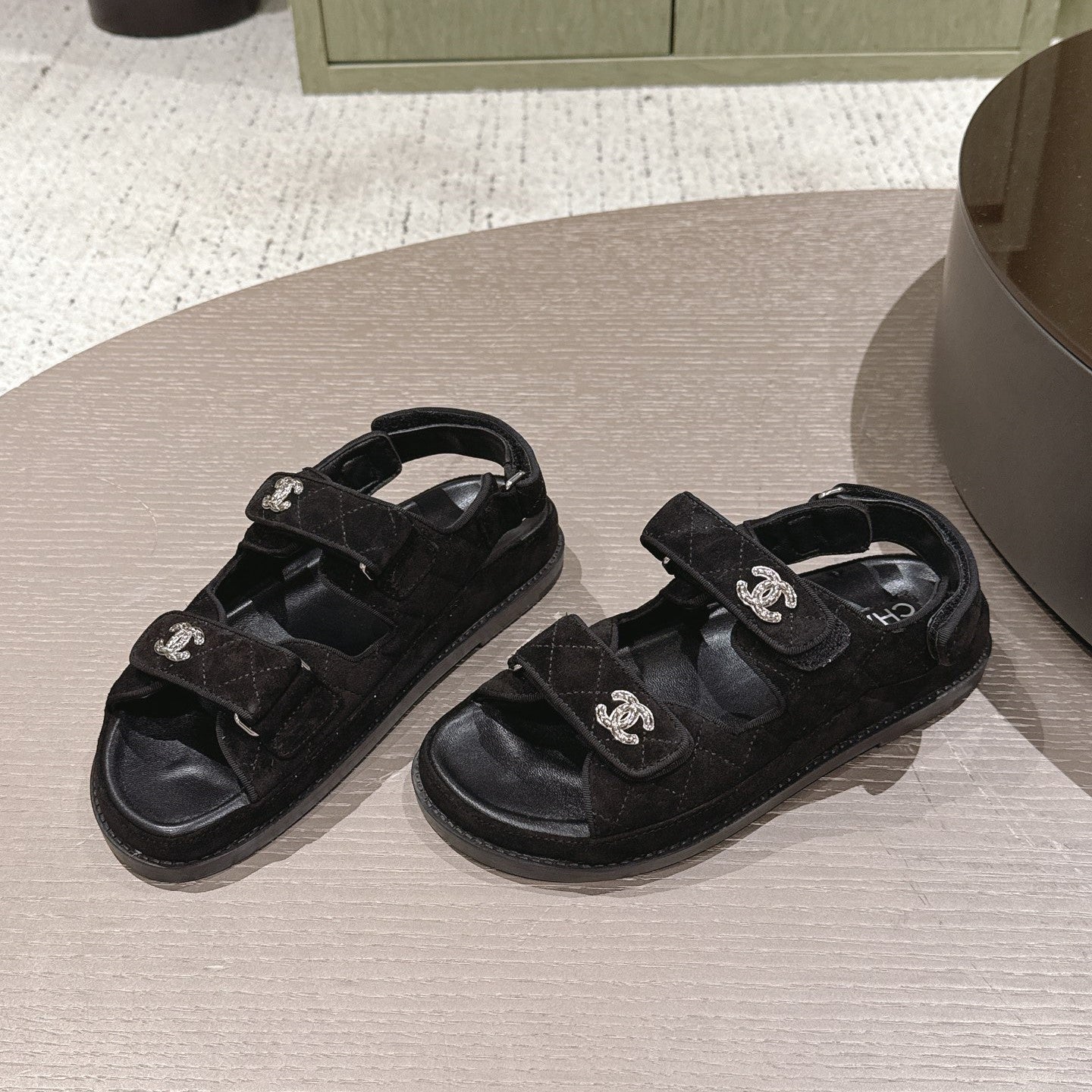 CC 26s Dad Sandal Black Suede 762928