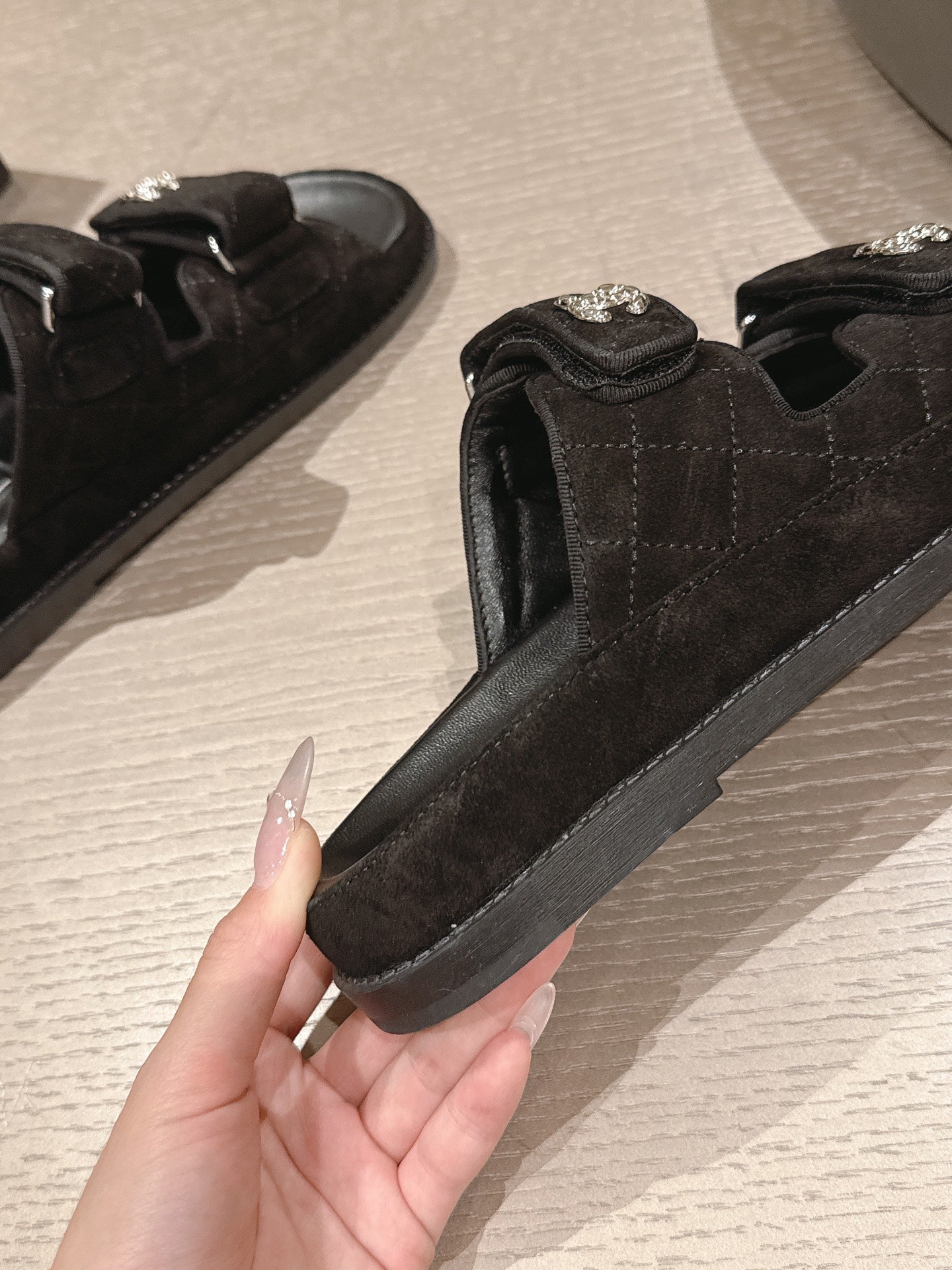 CC 26s Dad Sandal Mule Black Suede 762936