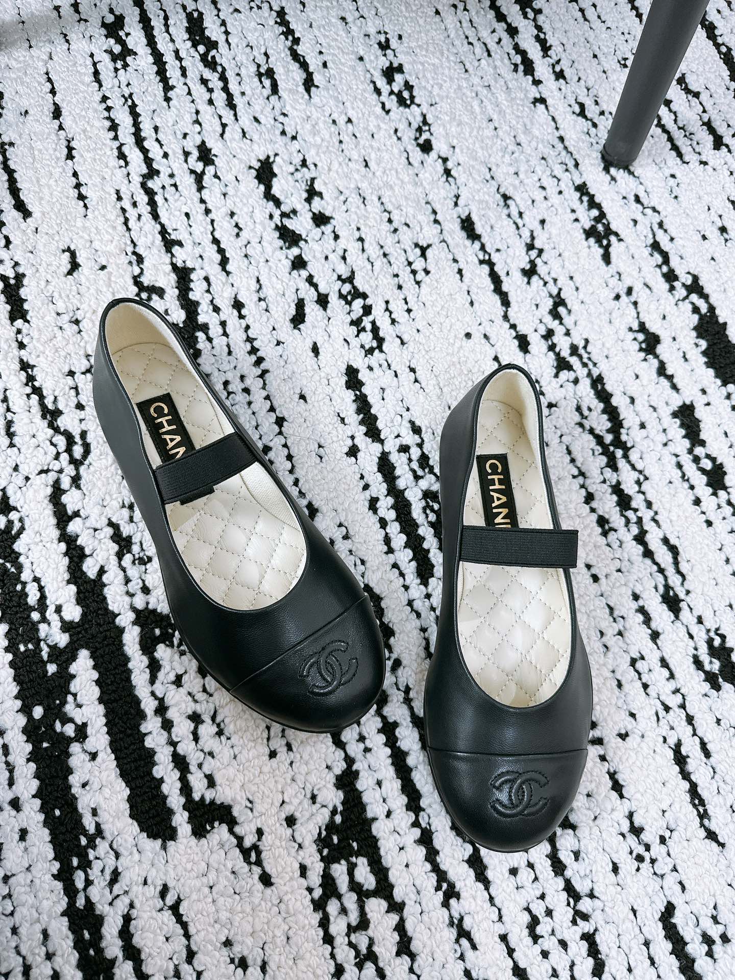 CC Mary Janes 15mm In Black Lambskin Cowhide Leather 144720