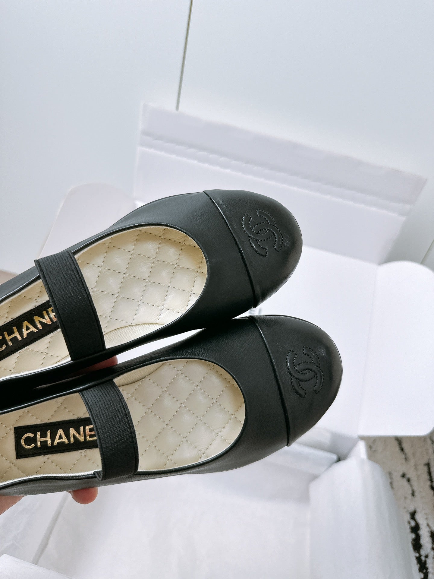 CC Mary Janes 15mm In Black Lambskin Cowhide Leather 144720