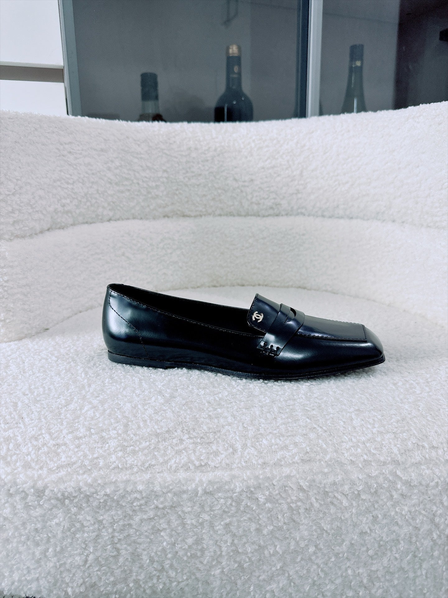 CC AW26 Mocassins Flat Black Shiny Leather 942448