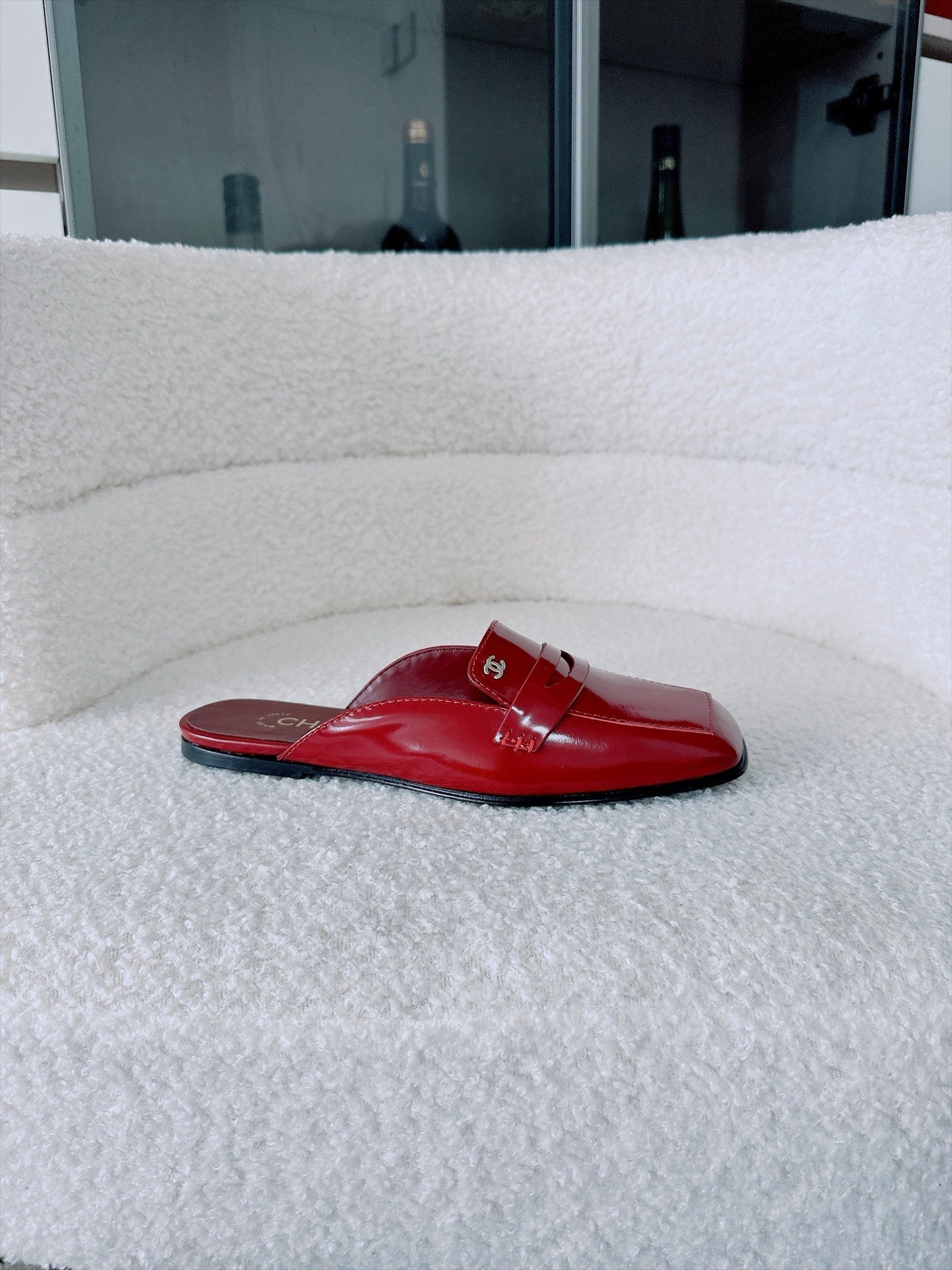 CC AW26 Mocassins Mule Red Shiny Leather 942470