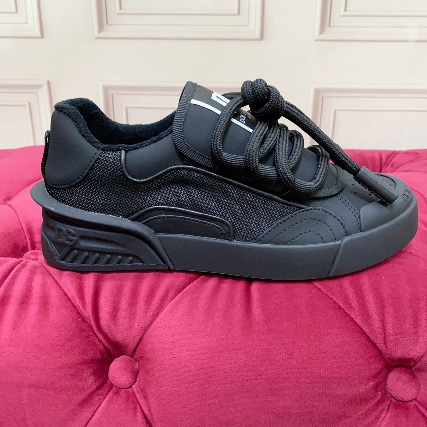 DC 25 Casual Sports Shoes Black Cowhide & Mesh 232263