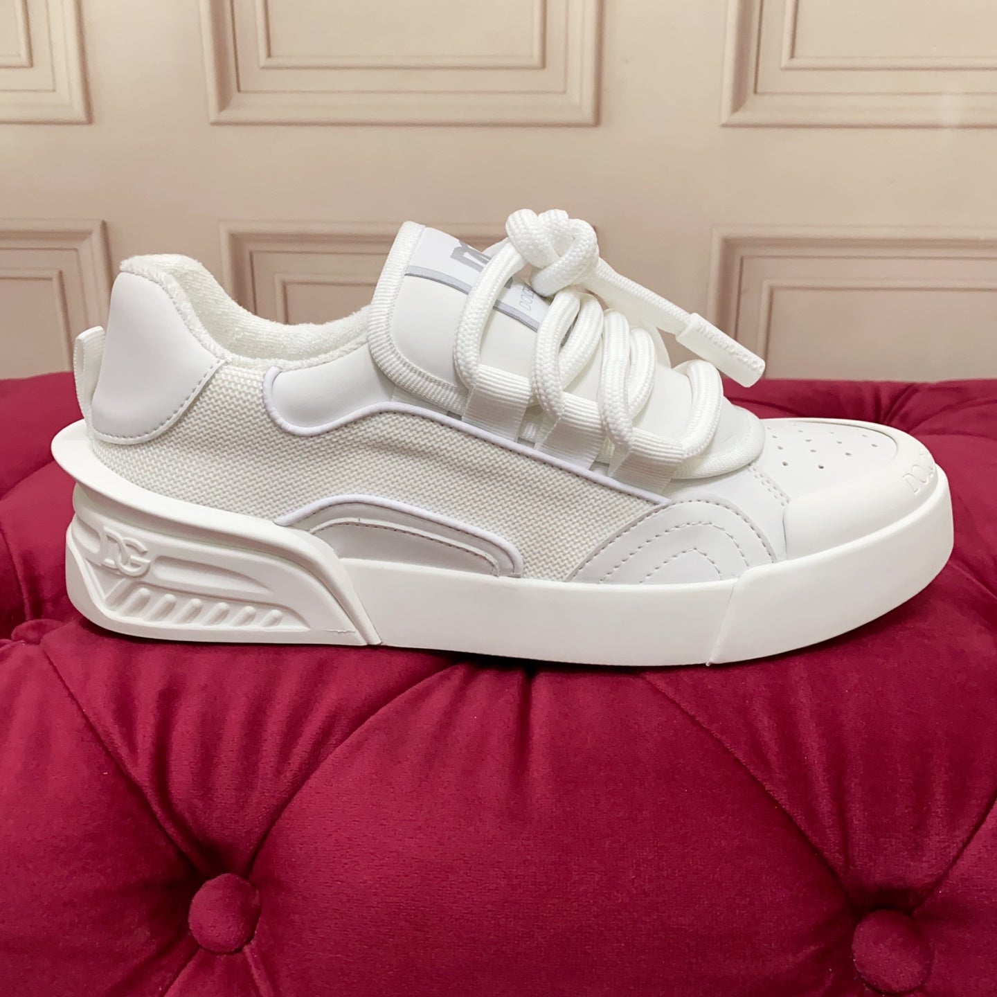 DC 25 Casual Sports Shoes White Cowhide & Mesh 232262