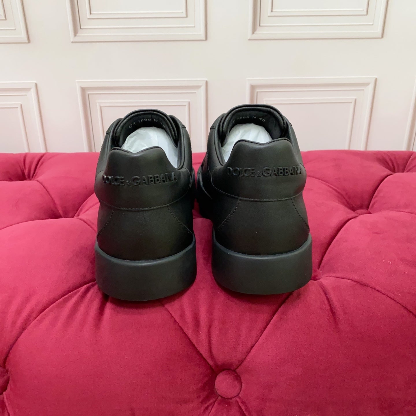 DC Portofino Light Sneakers Black Sheepskin 333868