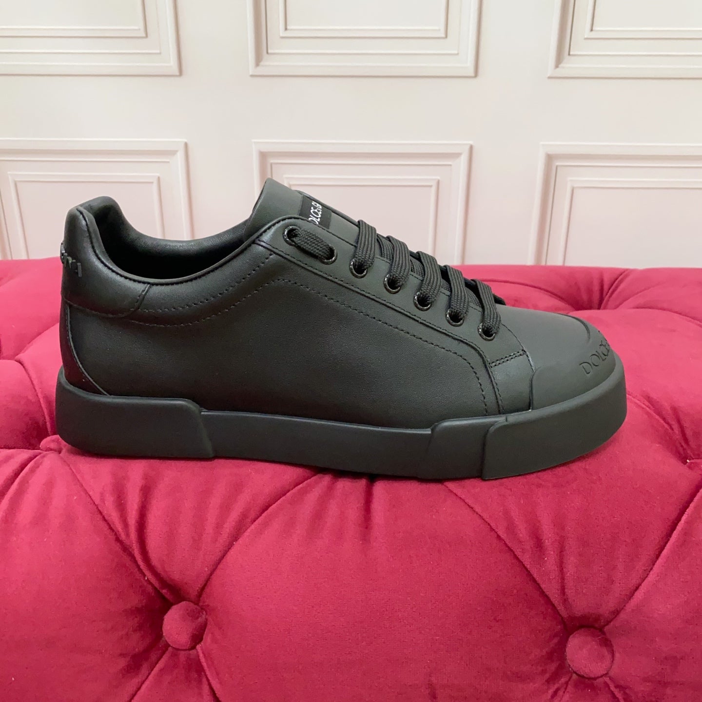 DC Portofino Light Sneakers Black Sheepskin 333868