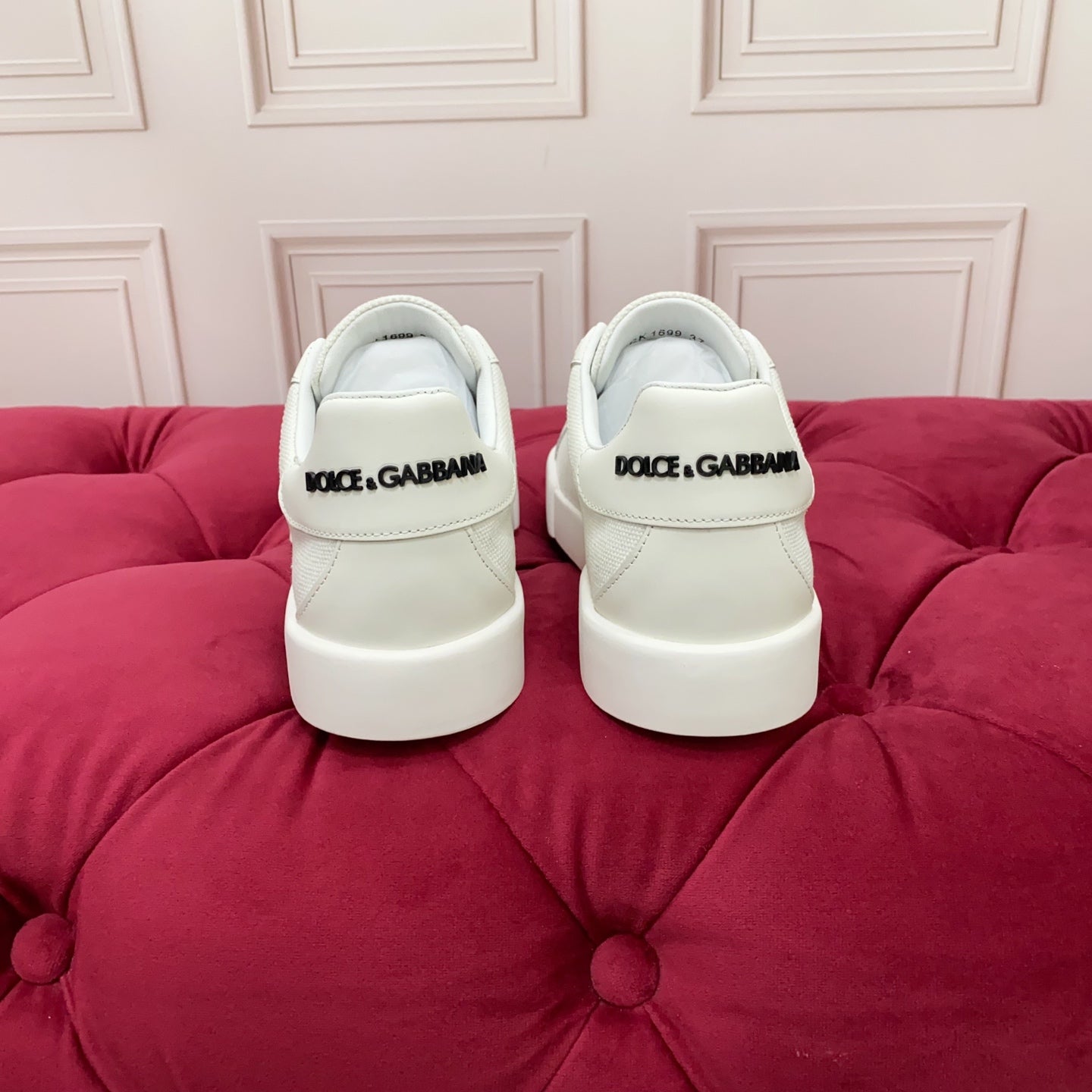 DC 25 Portofino Sneakers White Silk Cowhide & Canvas 333878