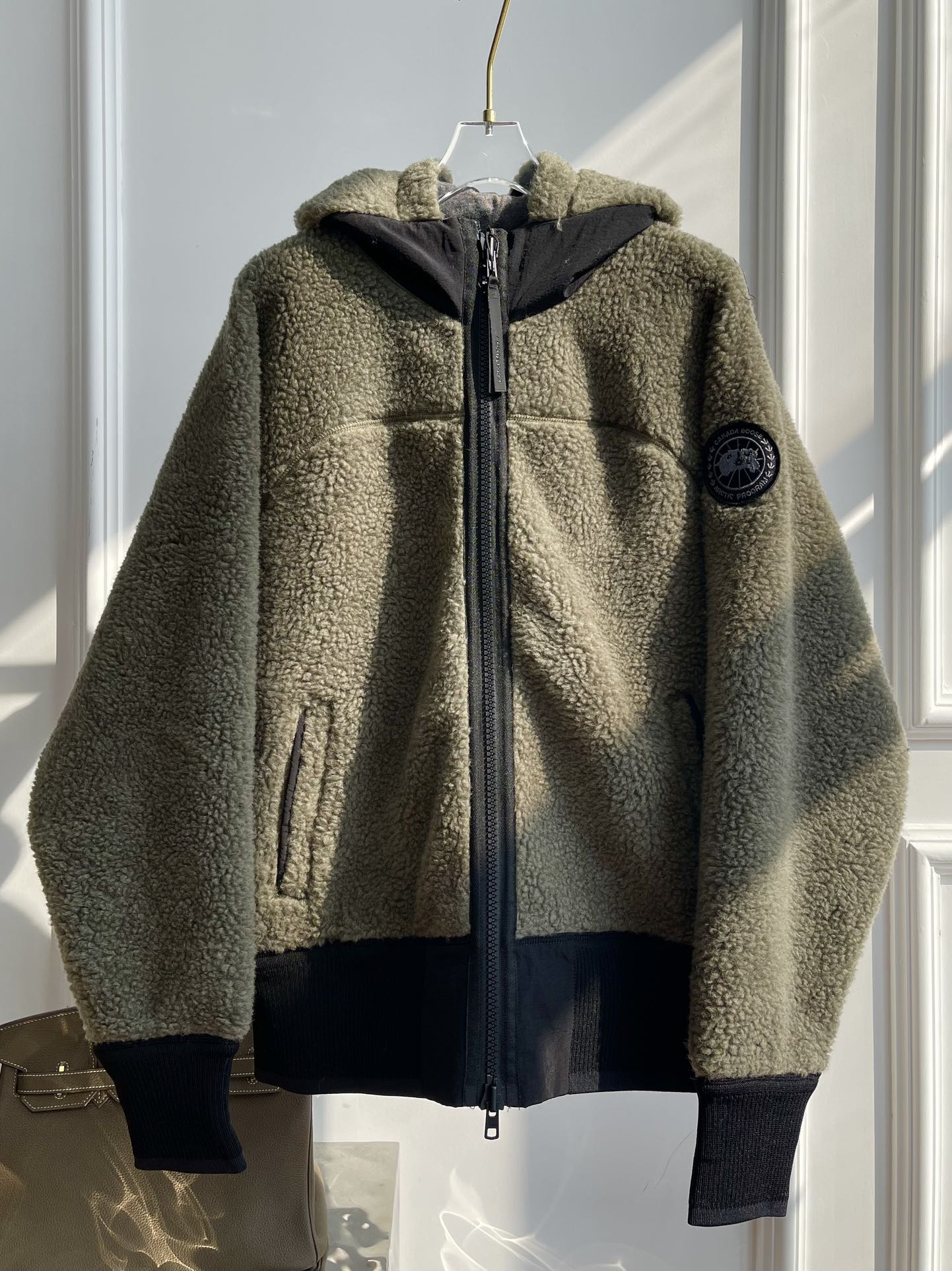 C. Goose Hoodie Moss Green Lambswool 0011