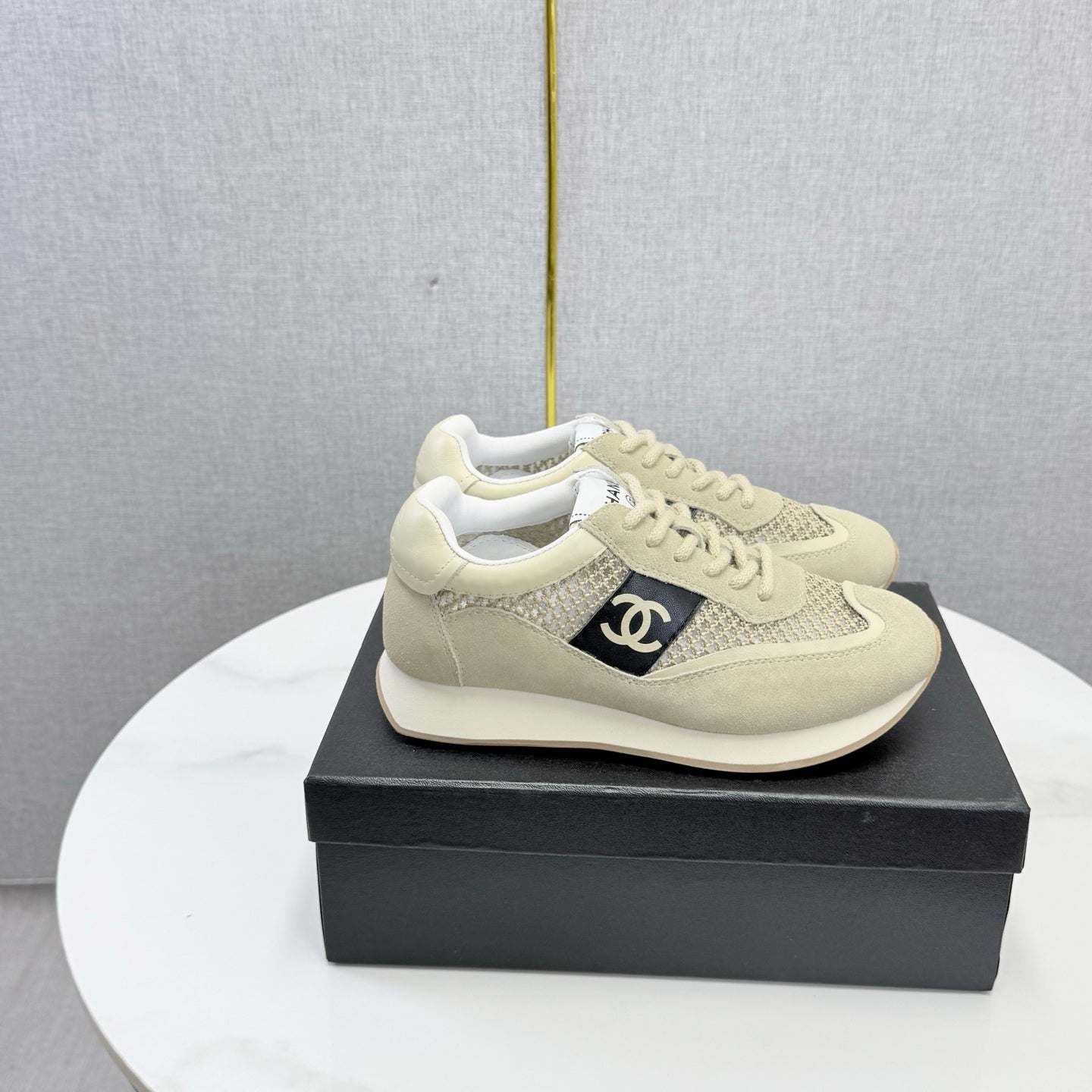 CC 26s Trainer Sneakers Khaki Mesh Suede 865805