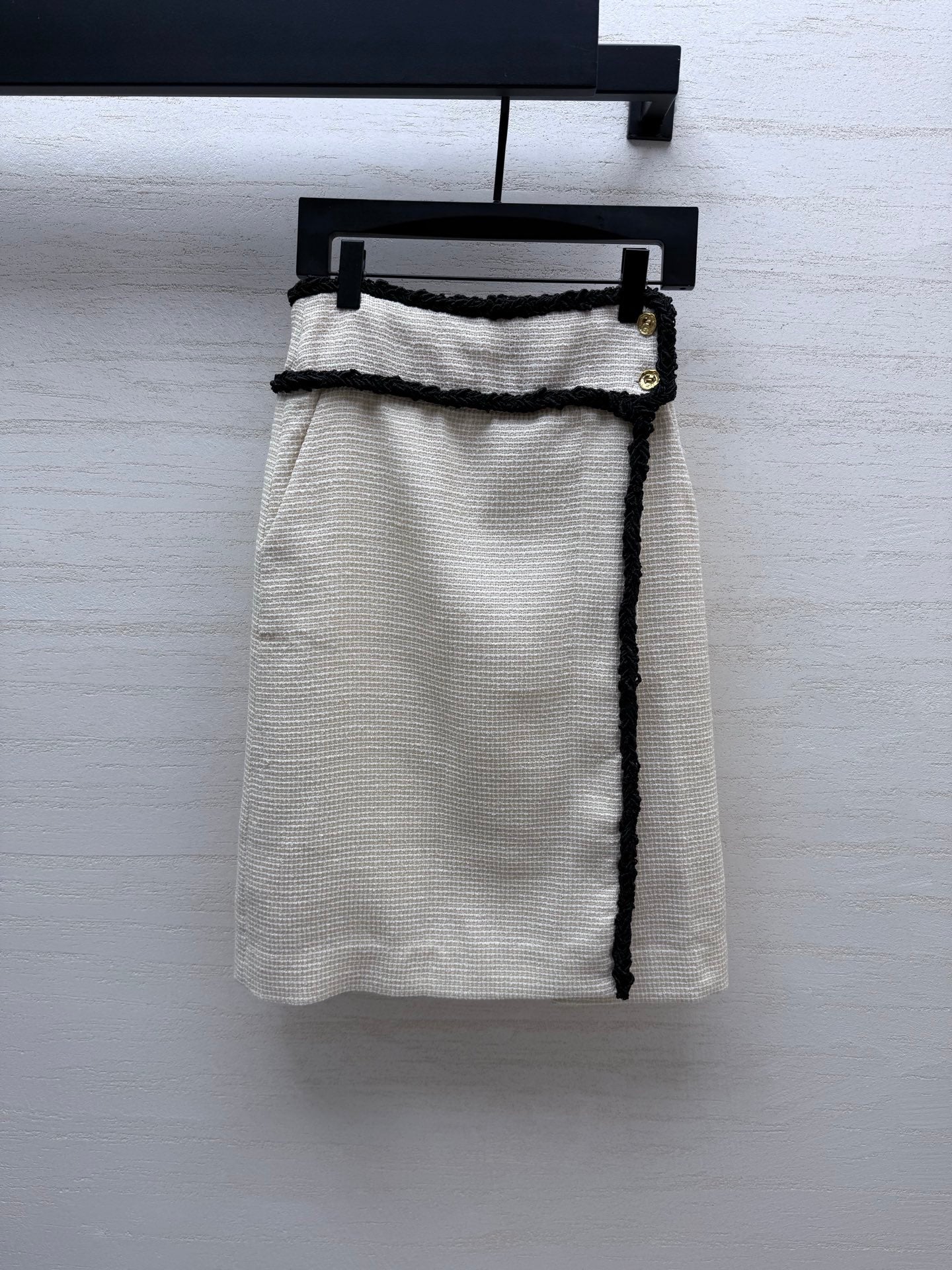 CC Skirt White & Black Tweed 398065