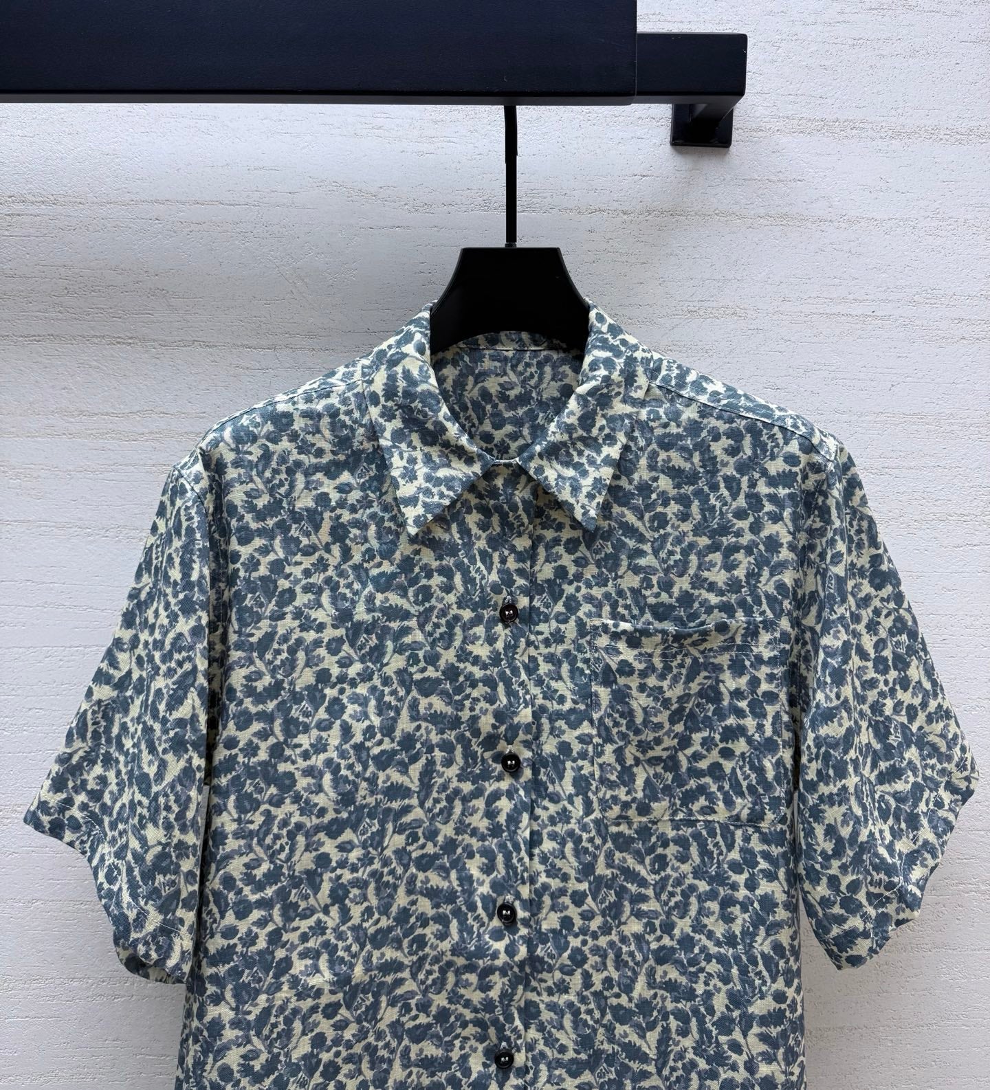 LP 26s Short-Sleeved Shirt Butter/Avio Linen 398048