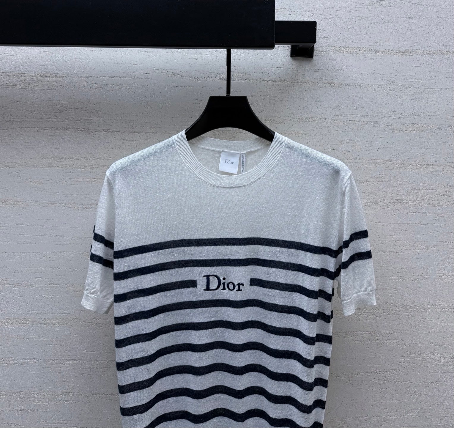 CD 26s Dioriviera Short-Sleeved Sweater Linen Cashmere 398082