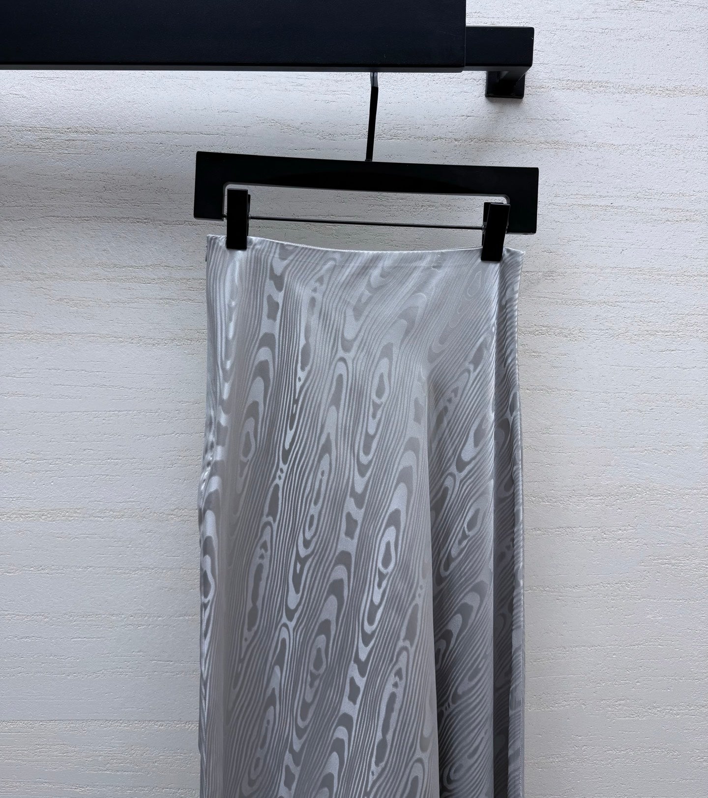 CD 26s Draped Top Gray Moiré-Effect Silk Jacquard 397990