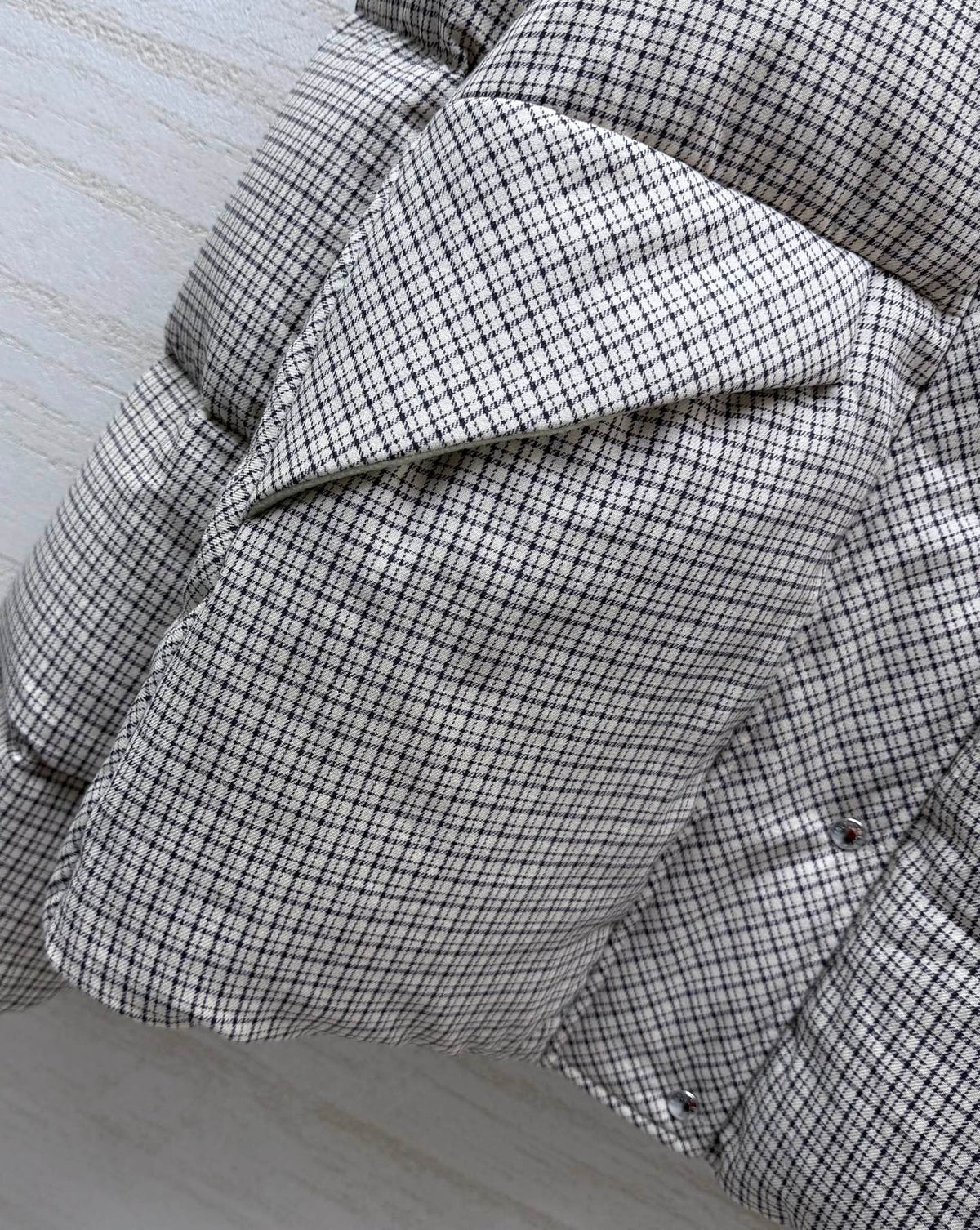 MC 26s Plaid Down Jacket White Cotton 432911
