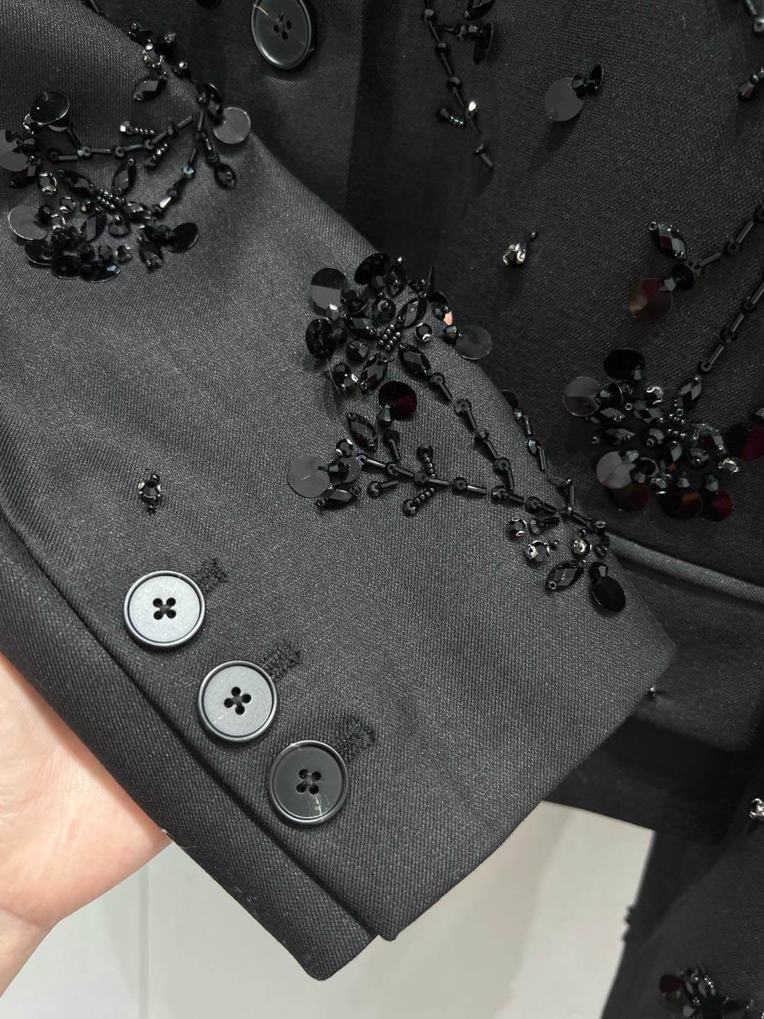 Miu Miu Short Suit Jacket Black Chemical Fiber