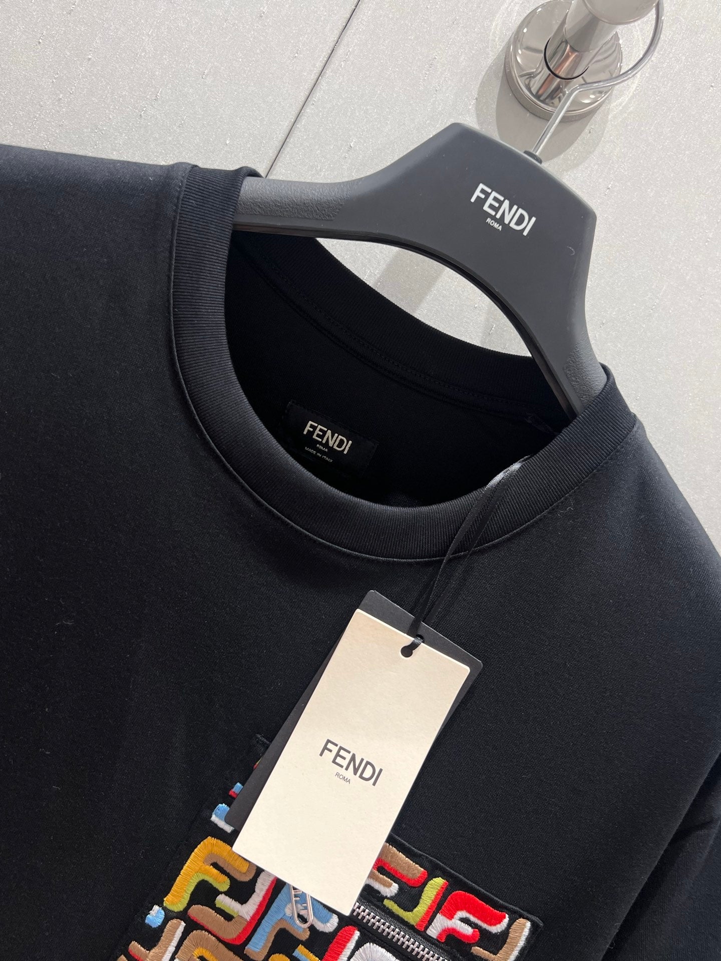Fendi 25 Short-sleeved T-shirt Black Cotton 213514