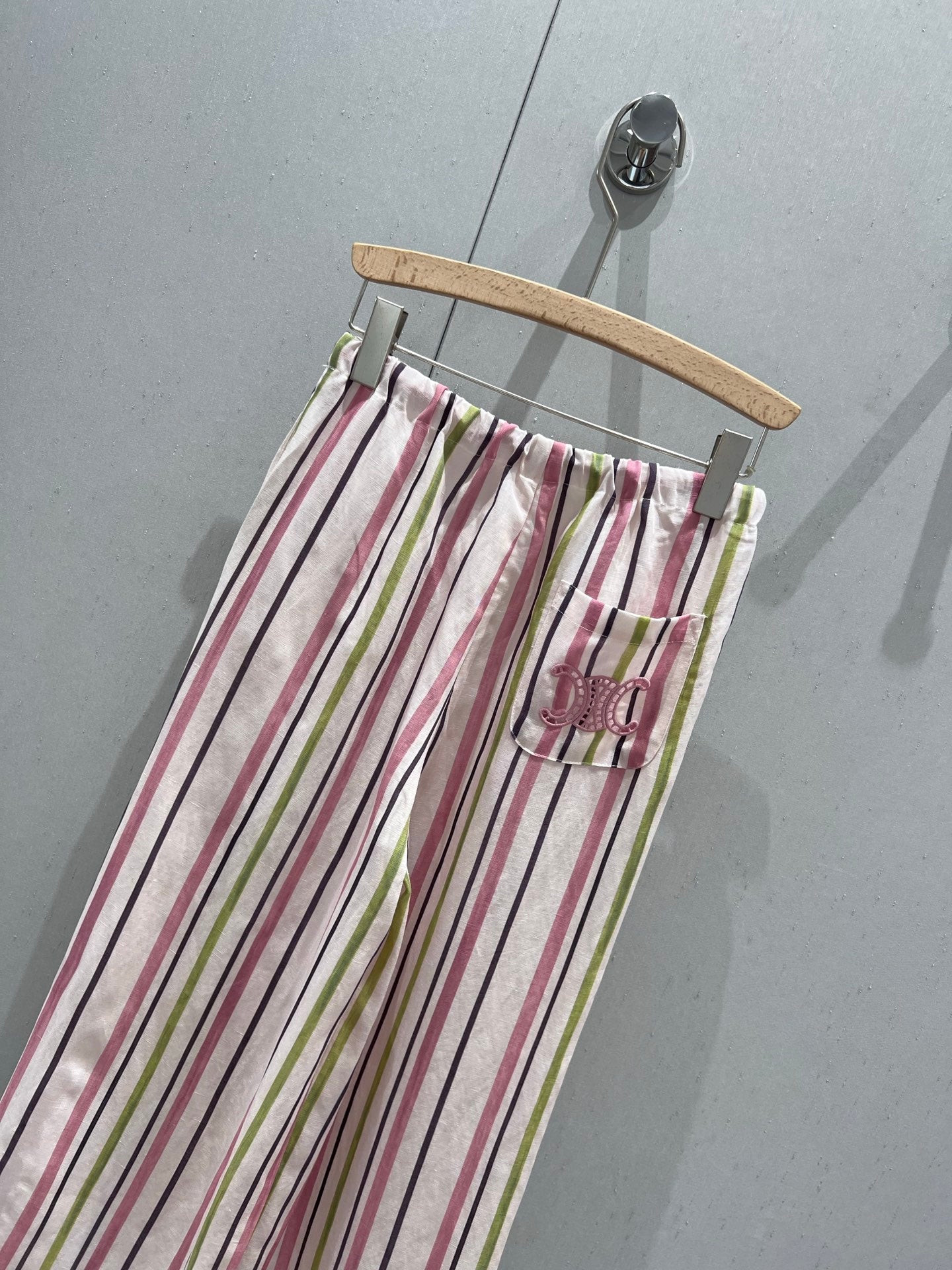 Celine 25 Trouser Pink mix colors Tencel Linen 218678
