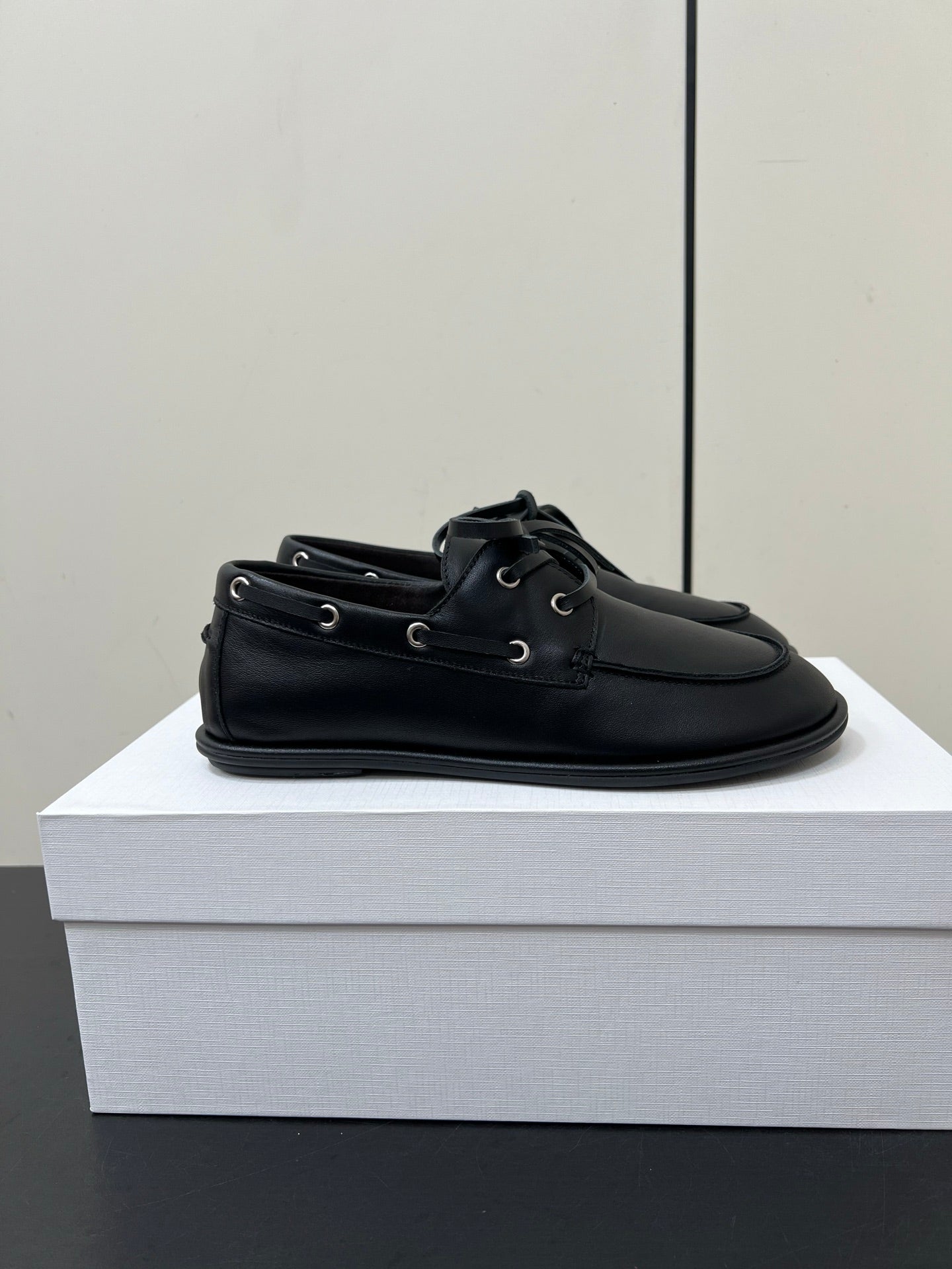 The Row Diana Loafer Black Calfskin 340000