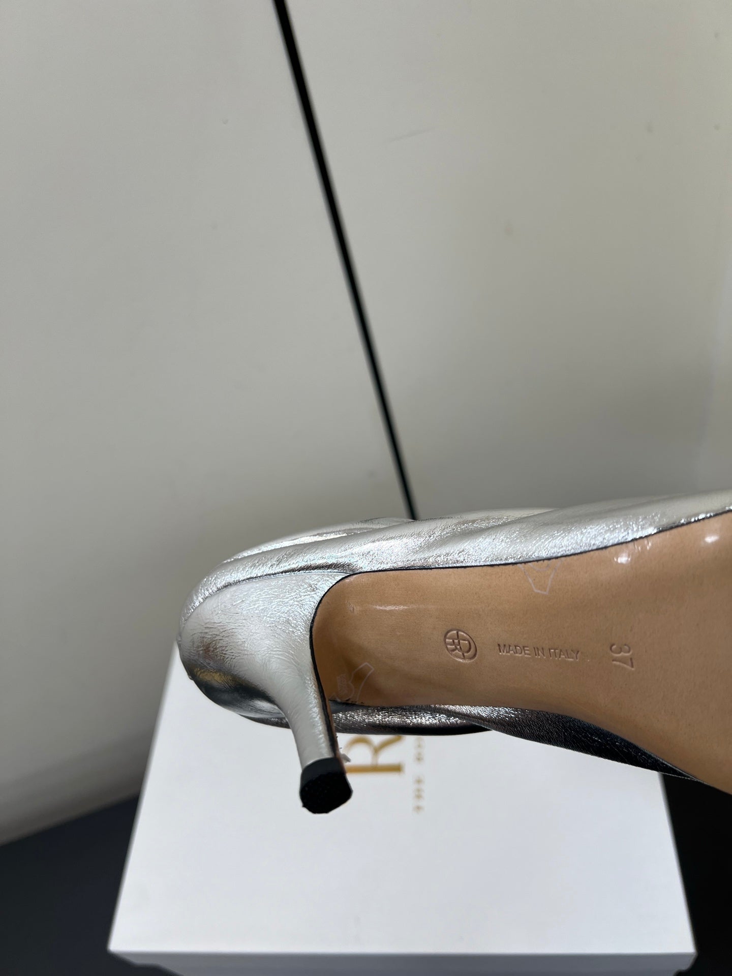 The Row Ava Gathered Pumps 65mm Silver Metallic Calfskin 340011