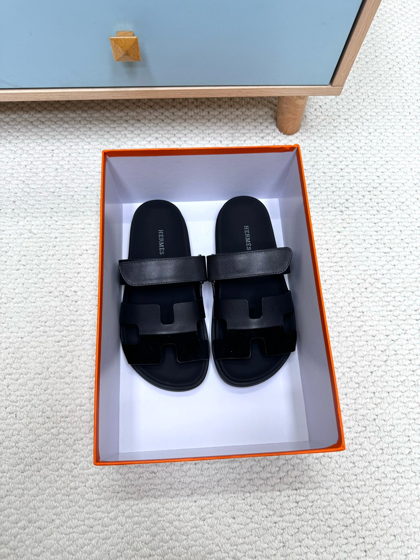 HM Chypre Sandal In Black Cowhide And Suede 968869
