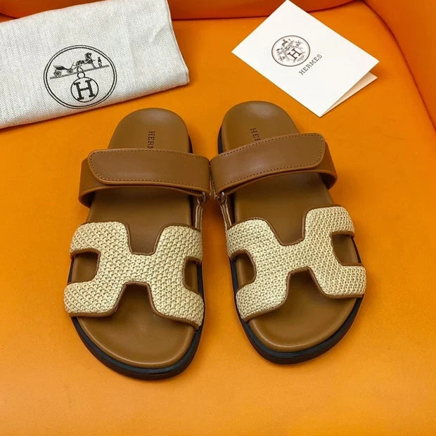 Hermes 2026 Chypre Sandal Canvas Leather 782240