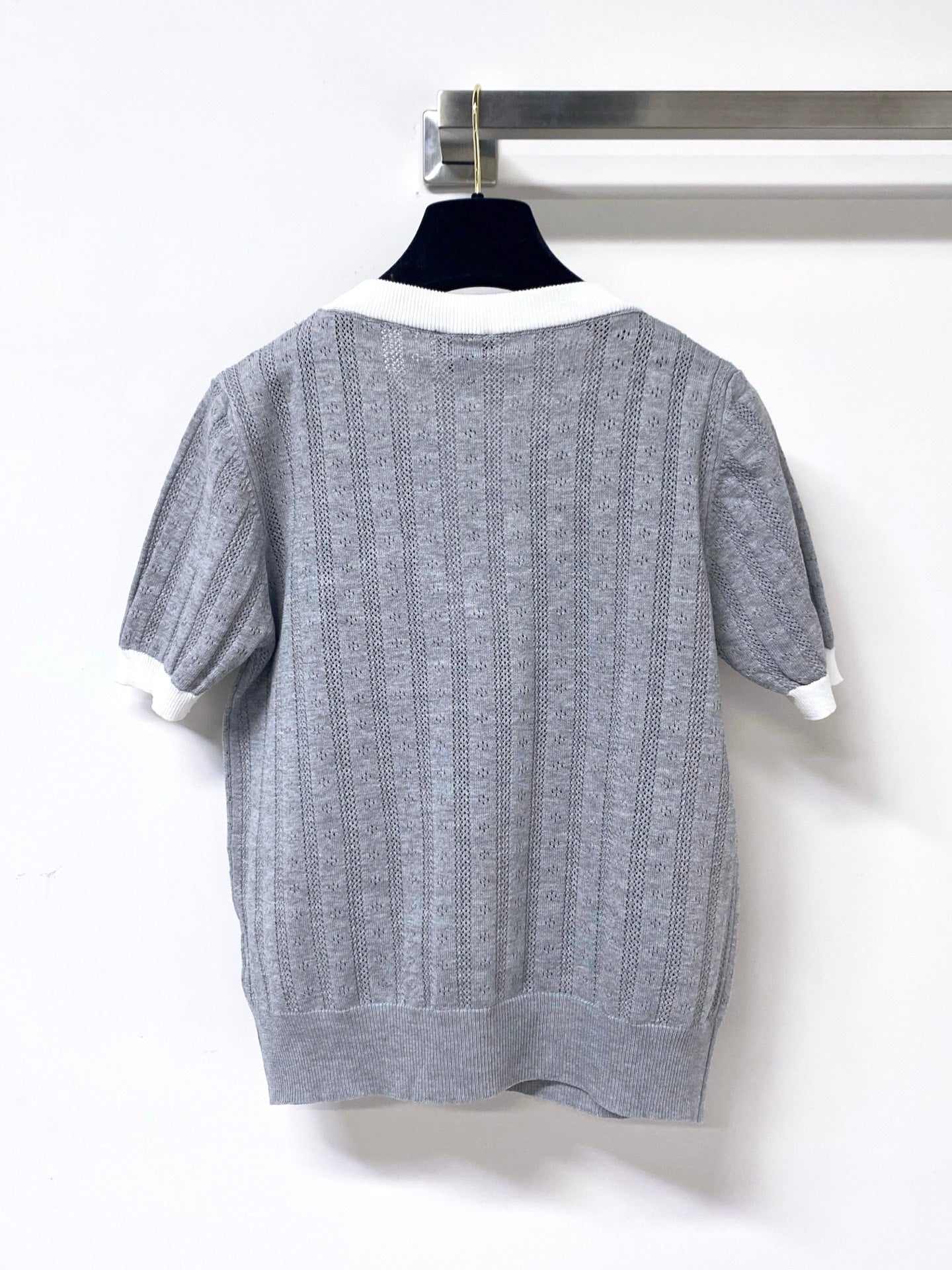 Chanel 26s Short-Sleeve Knit Top Style 1169