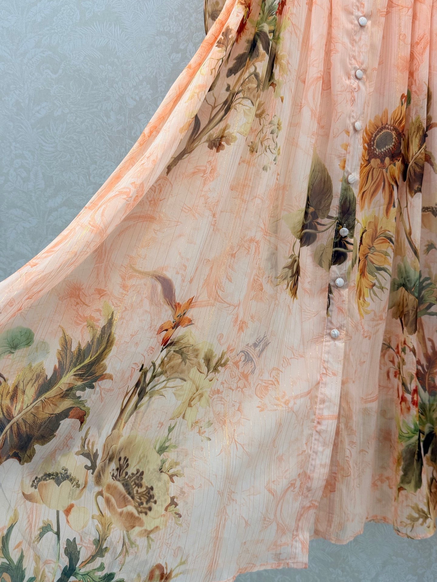 Zimmermann Afya Floral Belted Maxi Shirtdress Floral Chintz Print Cotton 347320