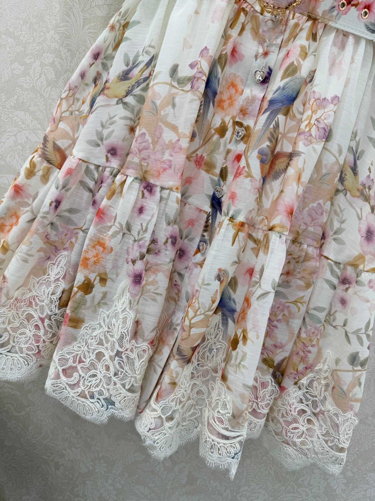 Zimmermann Luminosity Liftoff Flower Dress Morisot Ivory Floral Cotton 347283