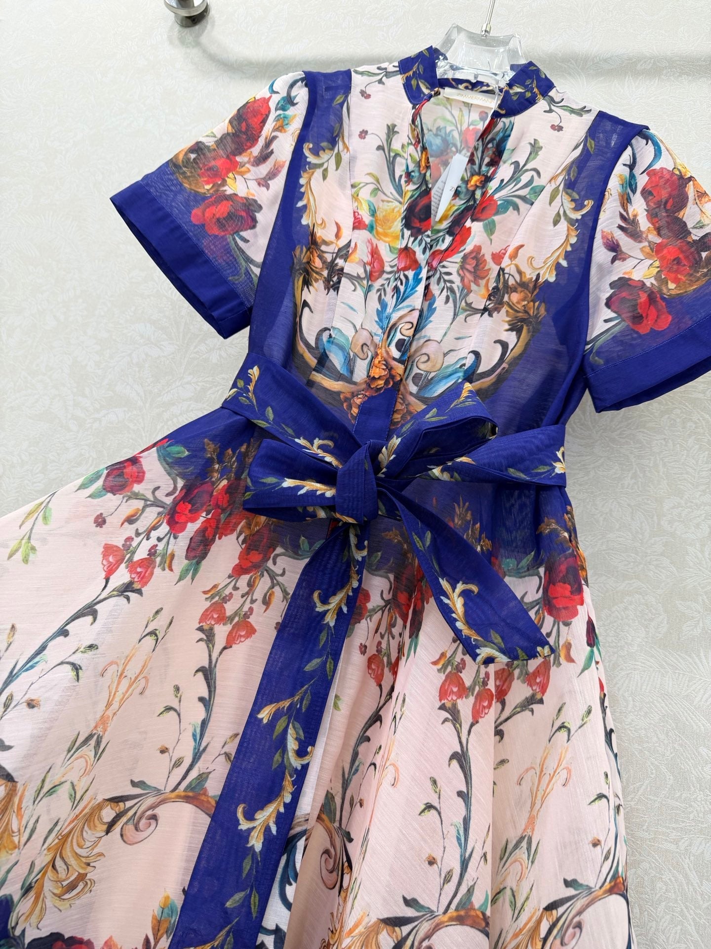Zimmermann Lucy Floral Shirtdress Gilded Rose Cotton 347213