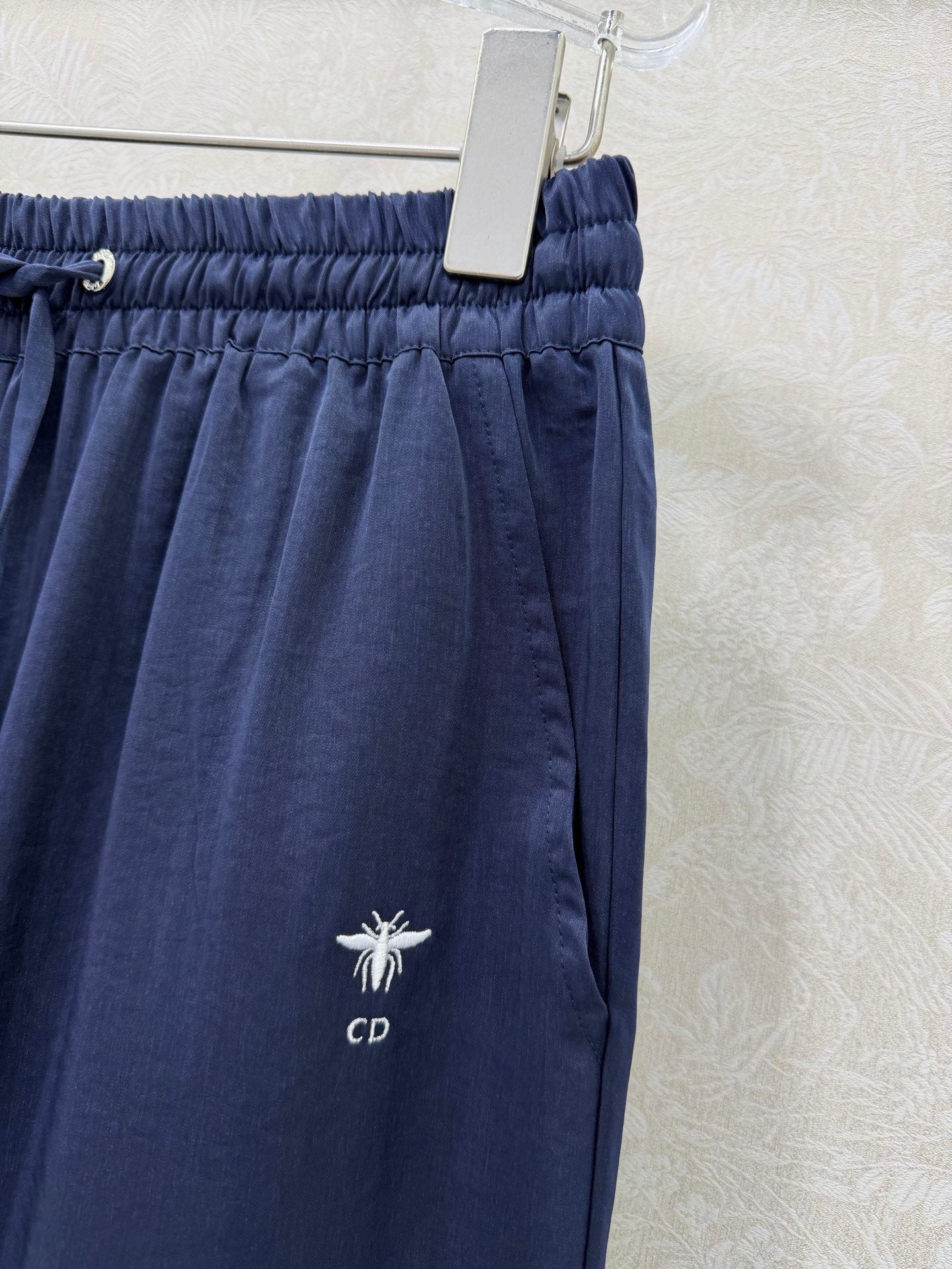 CD 26s Wide-Leg Pants Navy Blue Rayon Coppe 352027