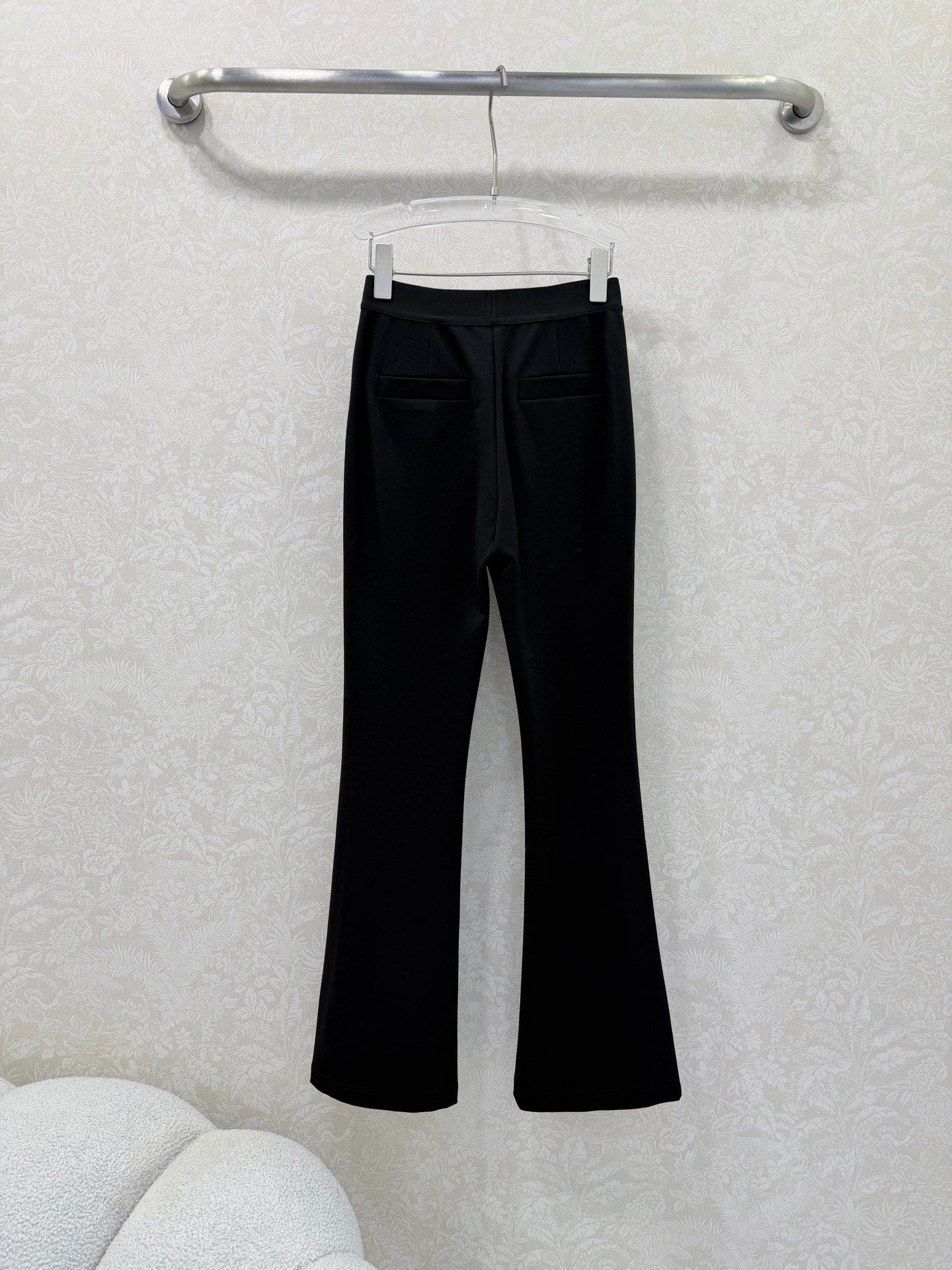 Loewe 26s Flared Trousers Black Nylon Rayon 352019