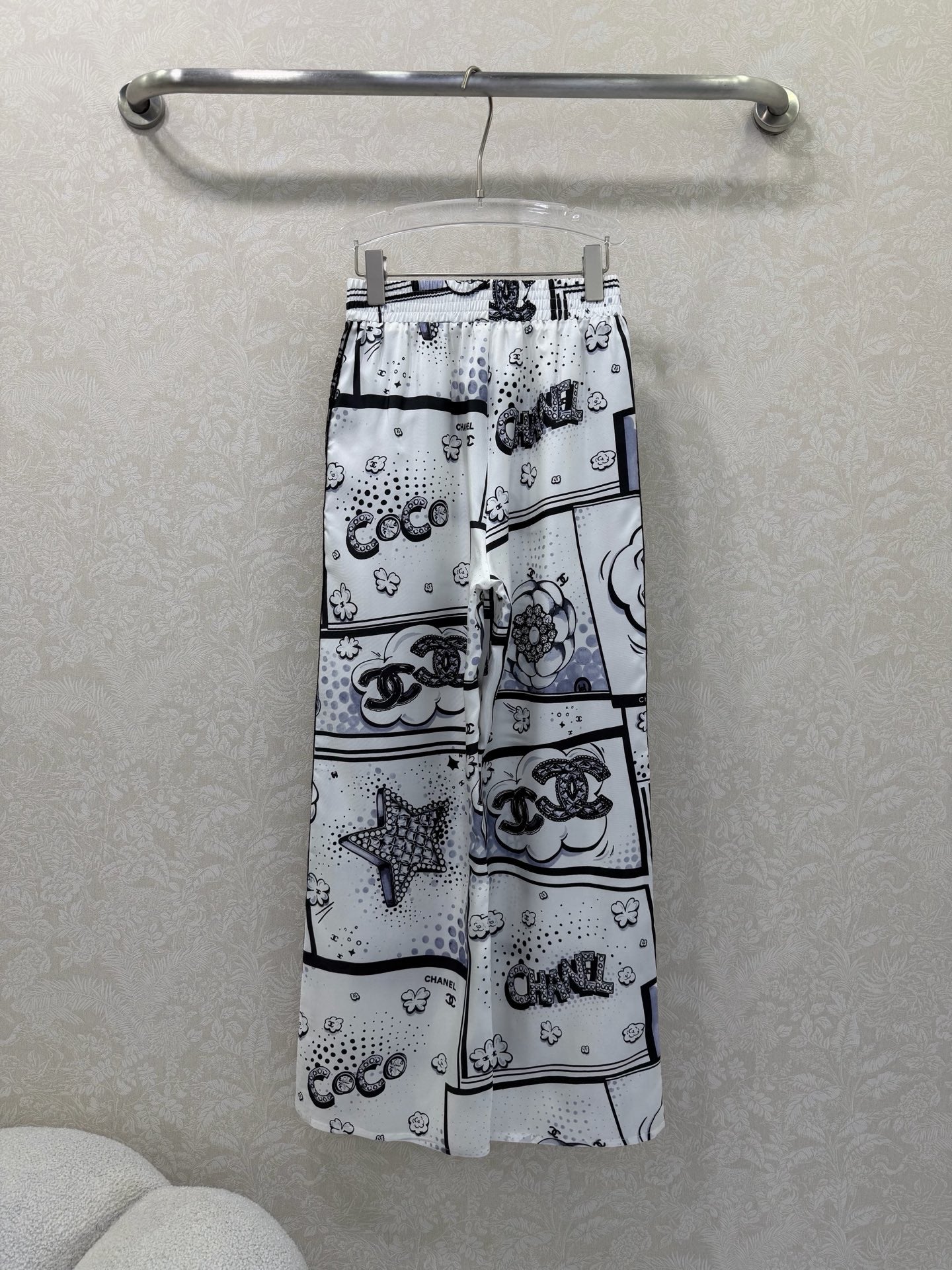 CC Straight Leg Pants Printed Silk 353066