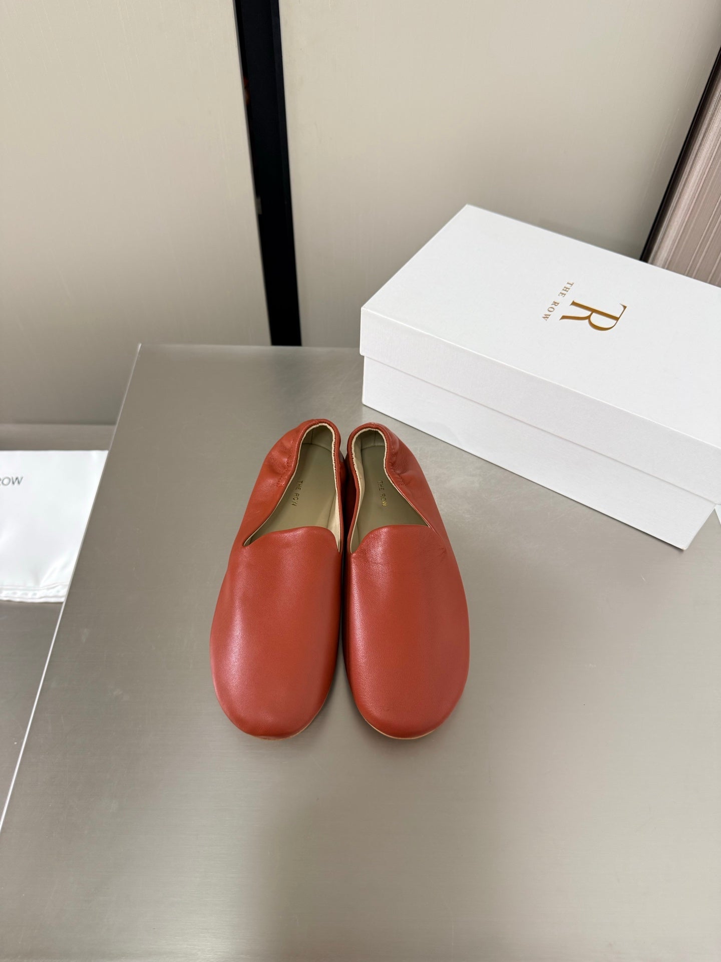 The Row Casa Ballet Flat Red Sheepskin 872475