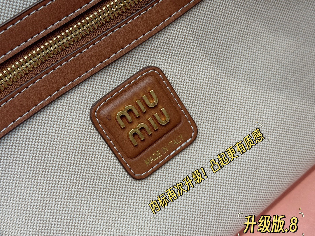 TOP - HANDLE 35 BAG IN BEIGE CANVAS