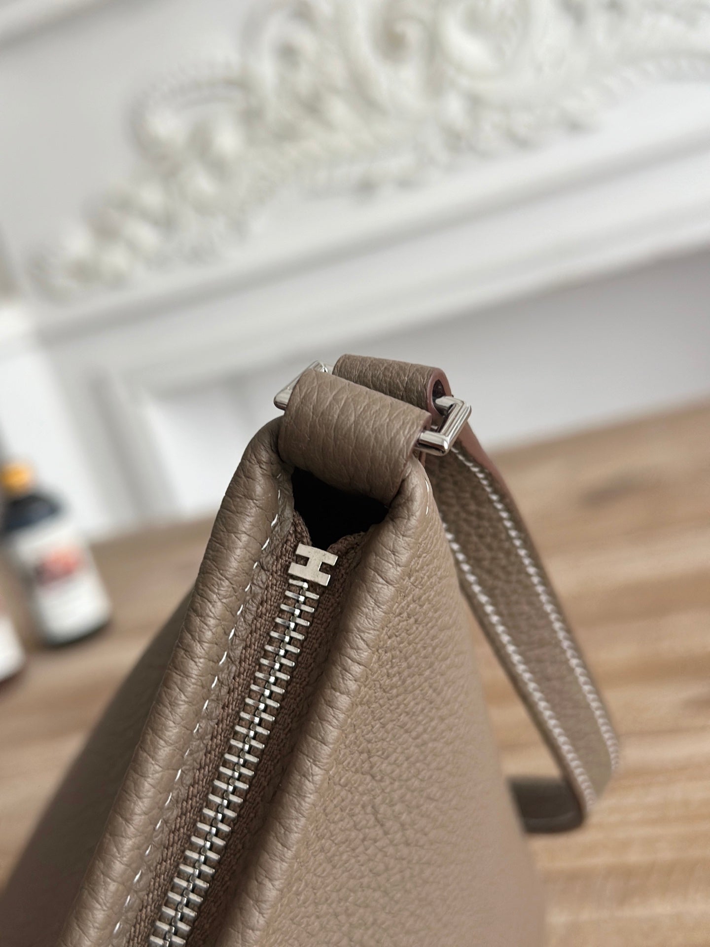 HM Berlingot Shoulder Bag Coffee Epsom Leather 270322