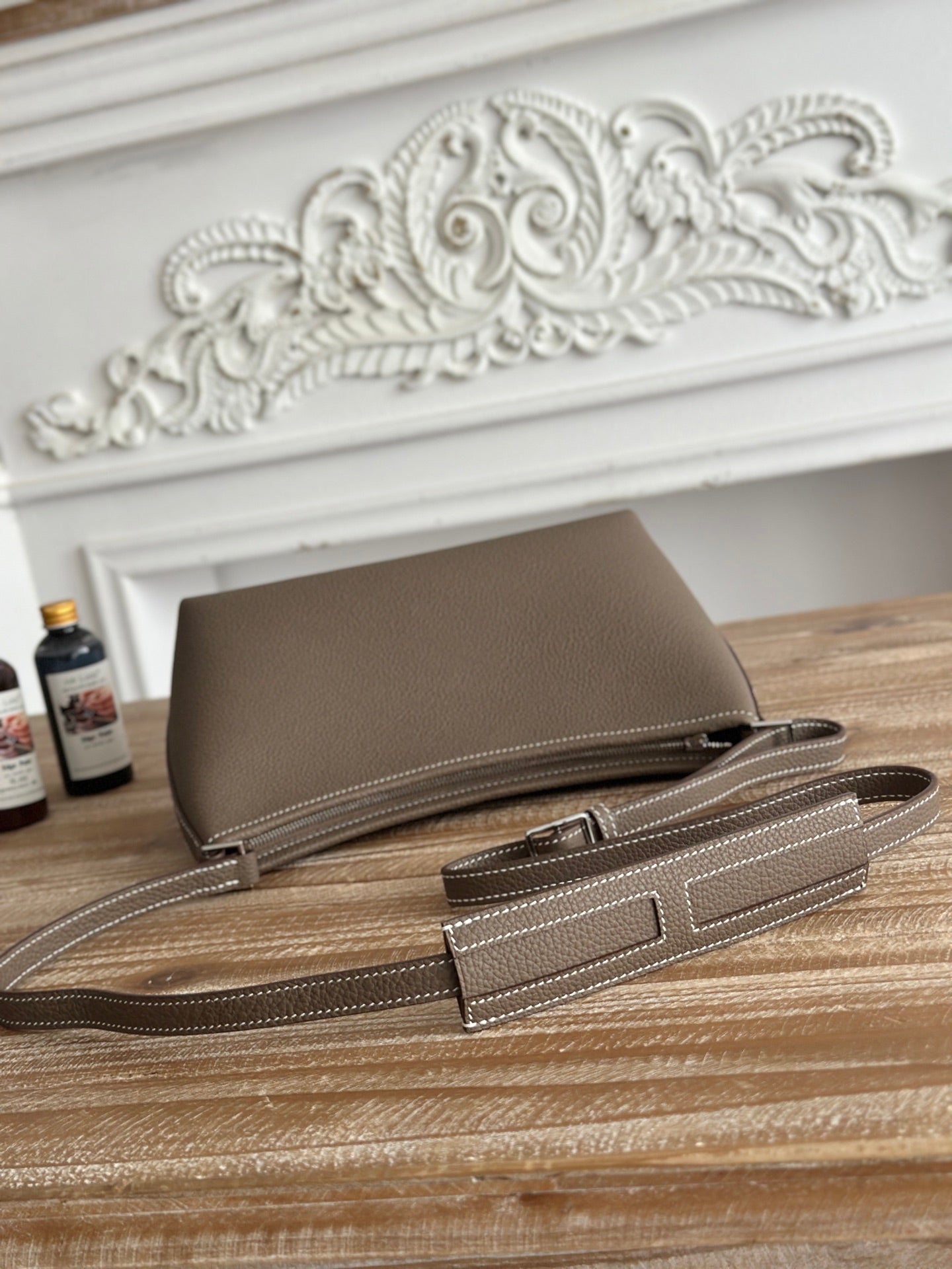 HM Berlingot Shoulder Bag Coffee Epsom Leather 270322