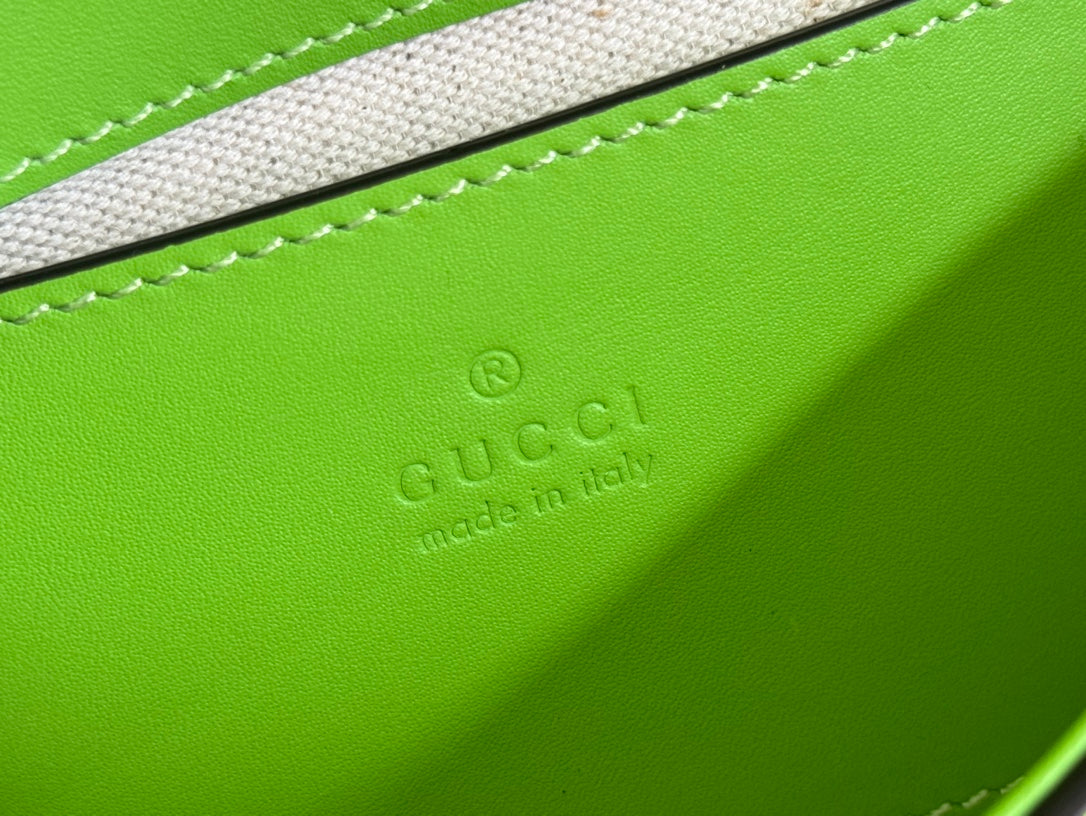 GG Blondie Handbag 21.5cm Green Calfskin
