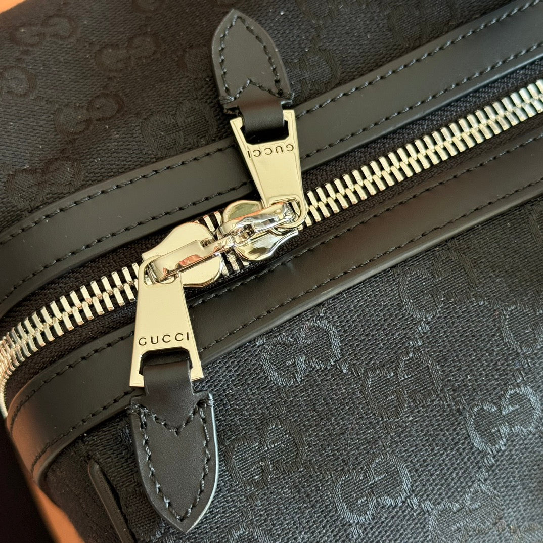 GG FW25 Monogram Medium Duffle Bag Black Fabric