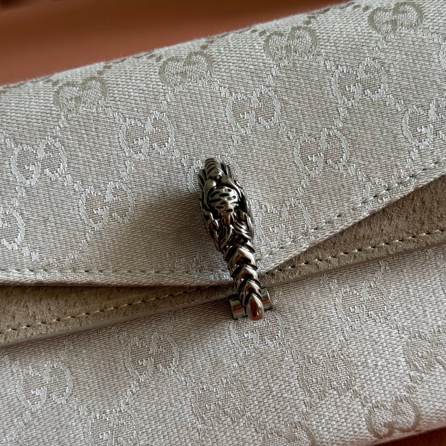 GG Dionysus Small Shoulder Bag Off White Canvas 292584