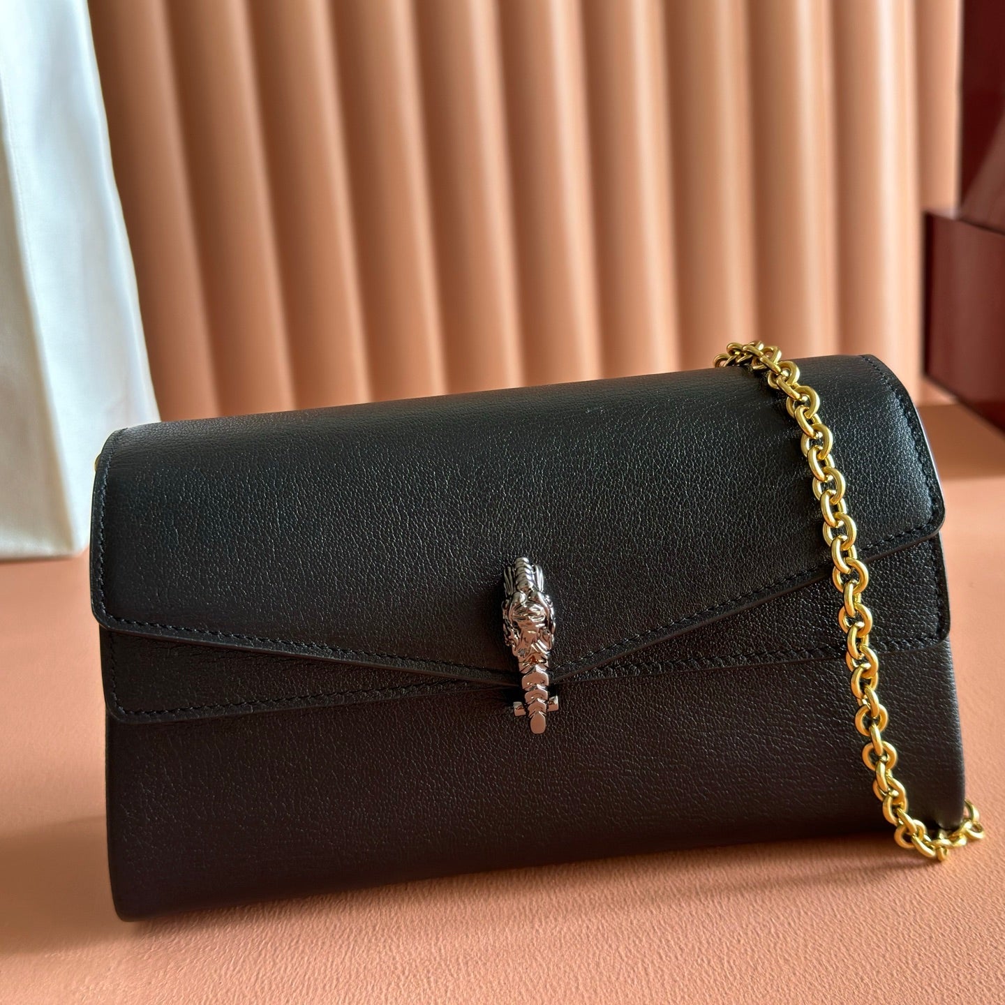GG Dionysus Small Shoulder Bag Black Grainy Leather 292590