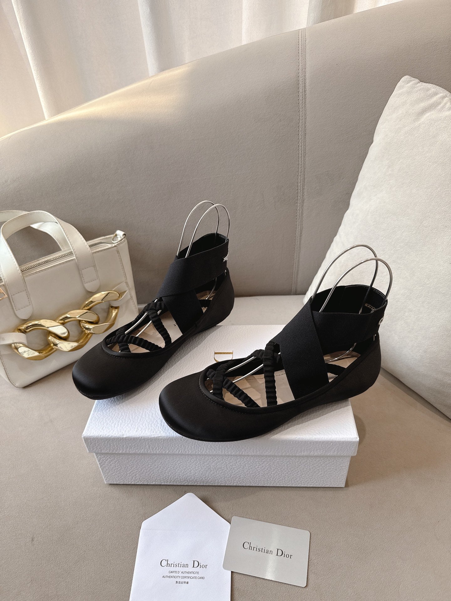 CD 26s Shade Ballet Flats Black Satin 939599